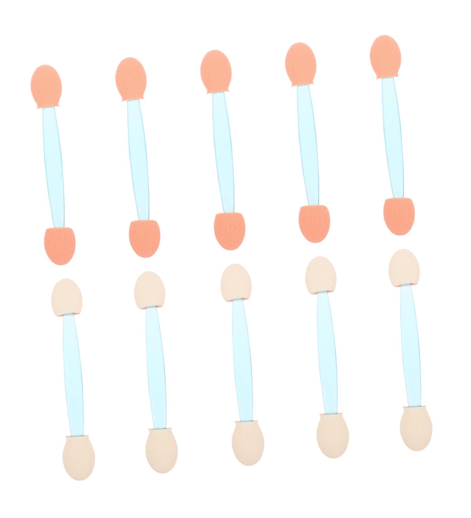 Mikinona 100pcs Double Ended Eyeshadow Brush Eyeshadow Stick Makeup Disposable Applicators Dual-side Smudger 6.5x1.3cm Blue - Buy Online on GoSupps.com