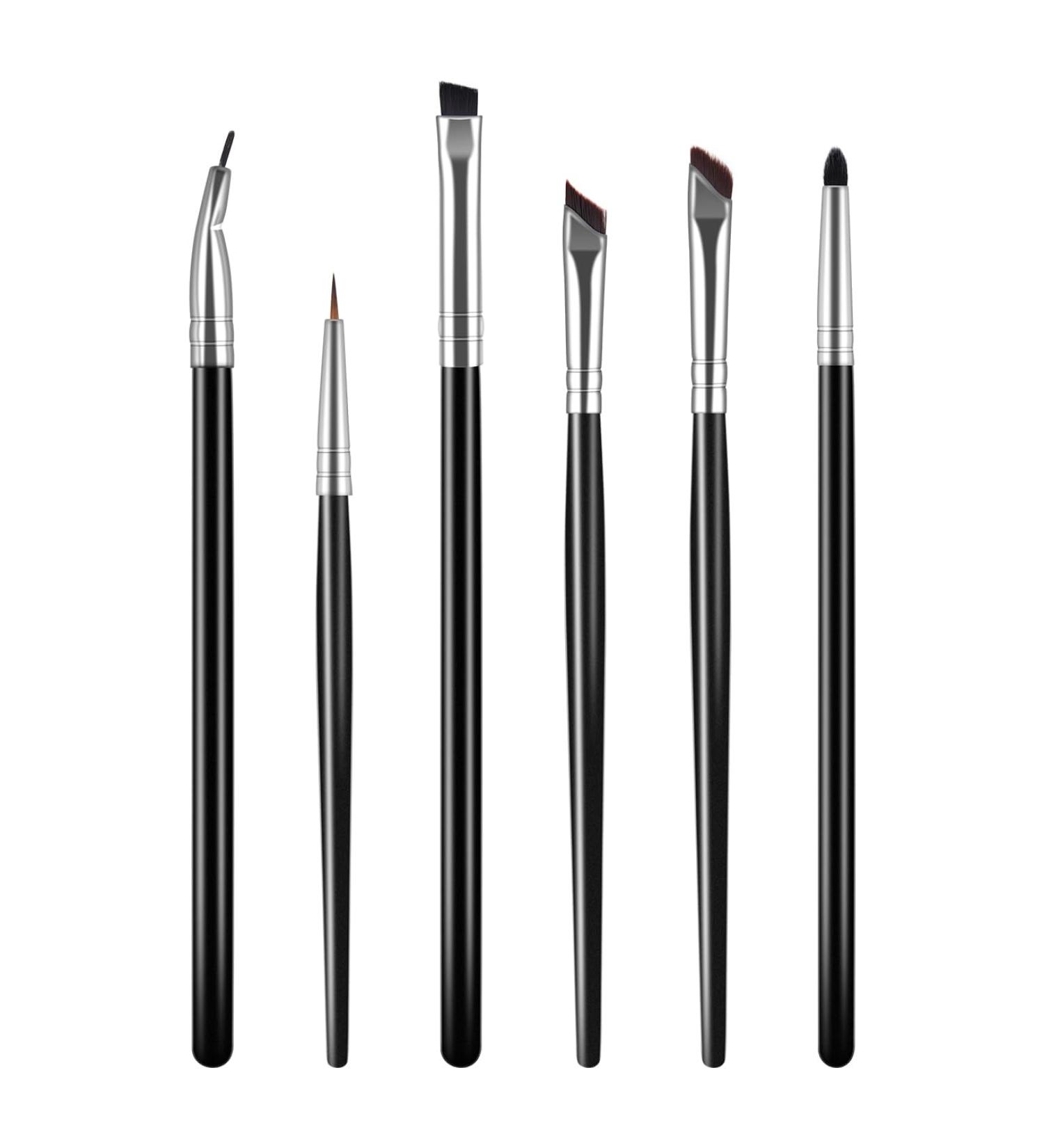6-Piece Precision Eyeliner Brush Set | Ultra Flat Thin Makeup Brushes for Eyeliner & Eyebrows | Perfect for Gel Eyeliner & Beveled Eyebrow Looks - International Shipping Available - Buy Online on GoSupps.com