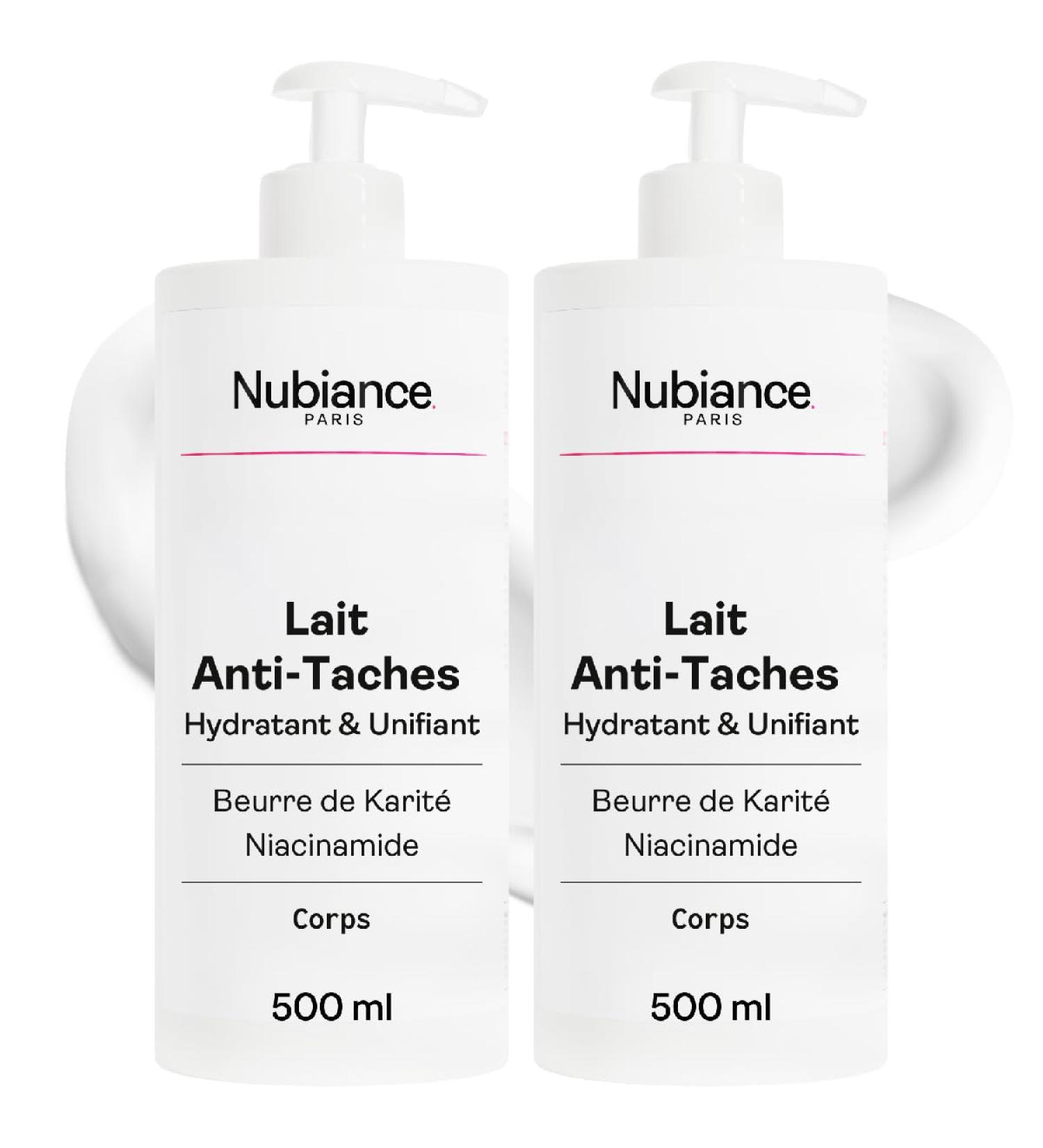 NUBIANCE - Brightening and Repairing Body Lotion HRB-3 Anti-Spot and Intense Hydration - Fights Hyperpigmentation 2x500ml - Combination to Dry Skin For a Uniform and Luminous Complexion - Buy Online on GoSupps.com