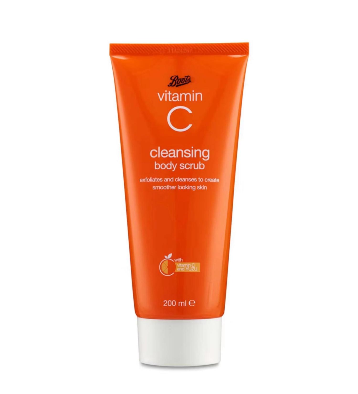 boots skin care boots Vitamin C Scrub 6.7 oz Ultra Hydrating and Exfoliating Scrub to create smoother looking skin.