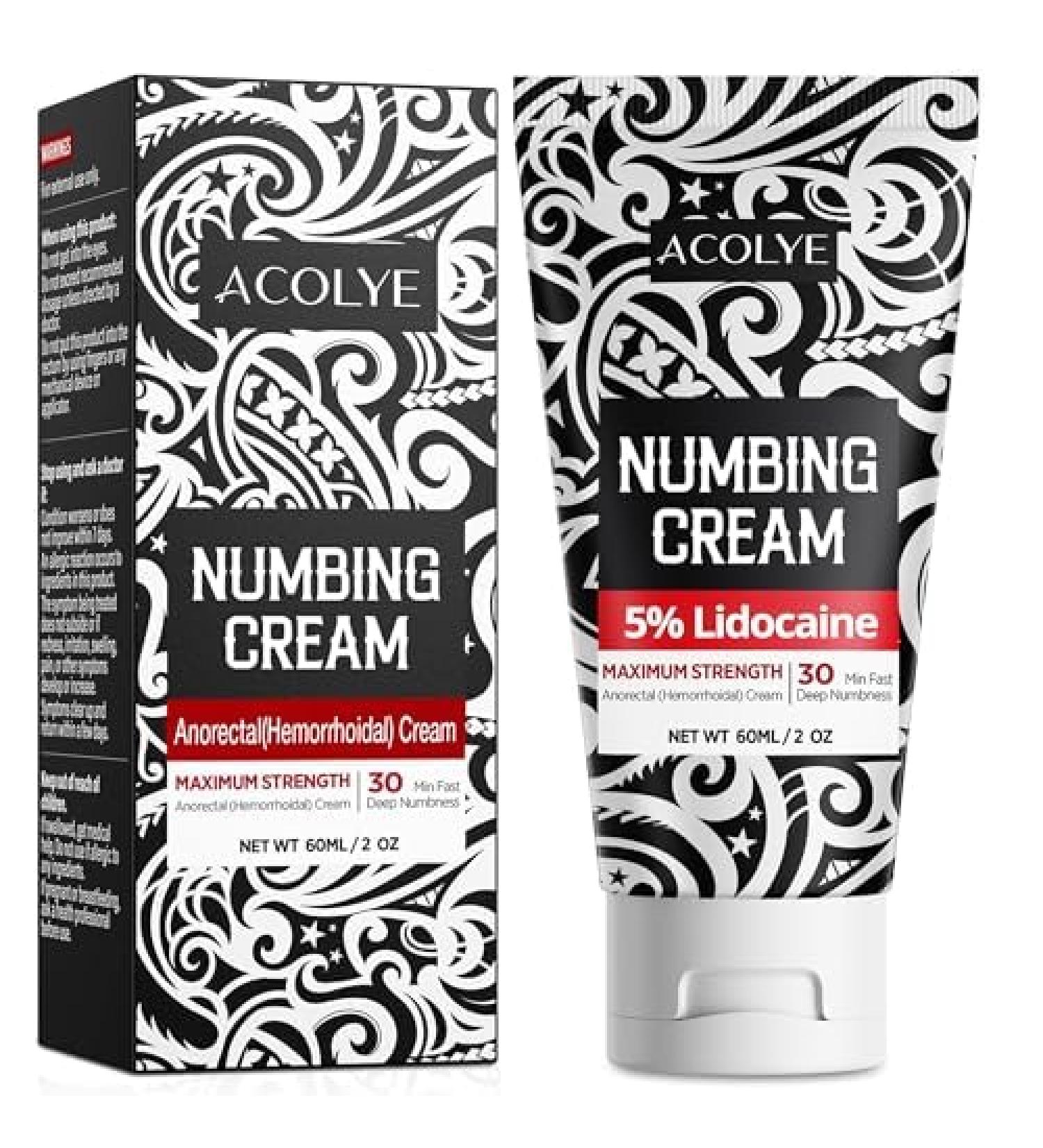 Numbing Cream Maximum Strength : 5% Lidocaine Topical Anesthetic - Extra Strength 5X Numbing with Menthol Arnica and Emu Oi 2oz/ 60g 2 Fl Oz - Buy Online on GoSupps.com