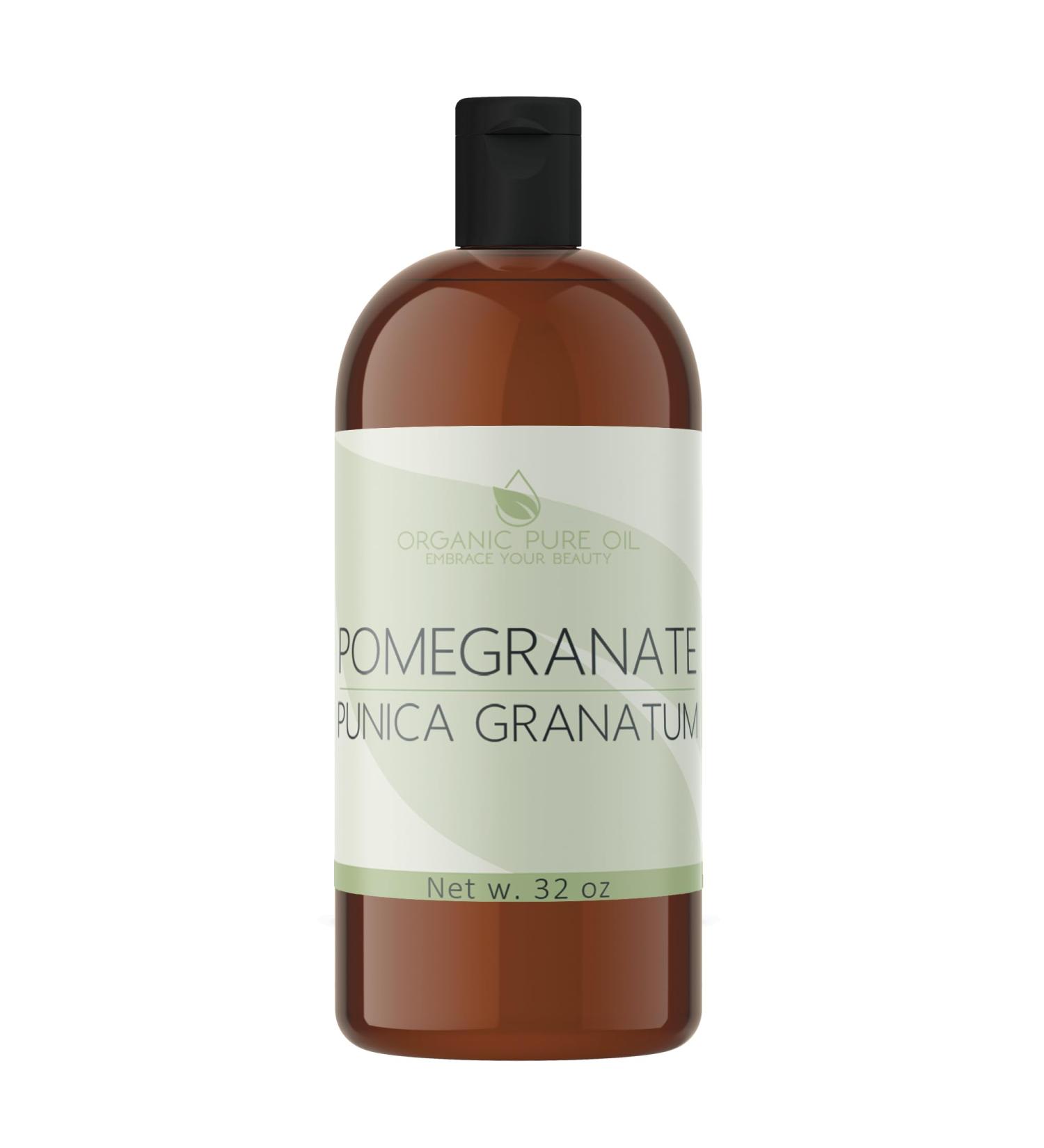 Organic Pomegranate Seed Oil - 100% Pure Unrefined Extra Virgin Cold Pressed - 32 OZ Therapeutic Premium Grade A for Skin Face Hair & Nails by Organic Pure Oil - Buy Online on GoSupps.com
