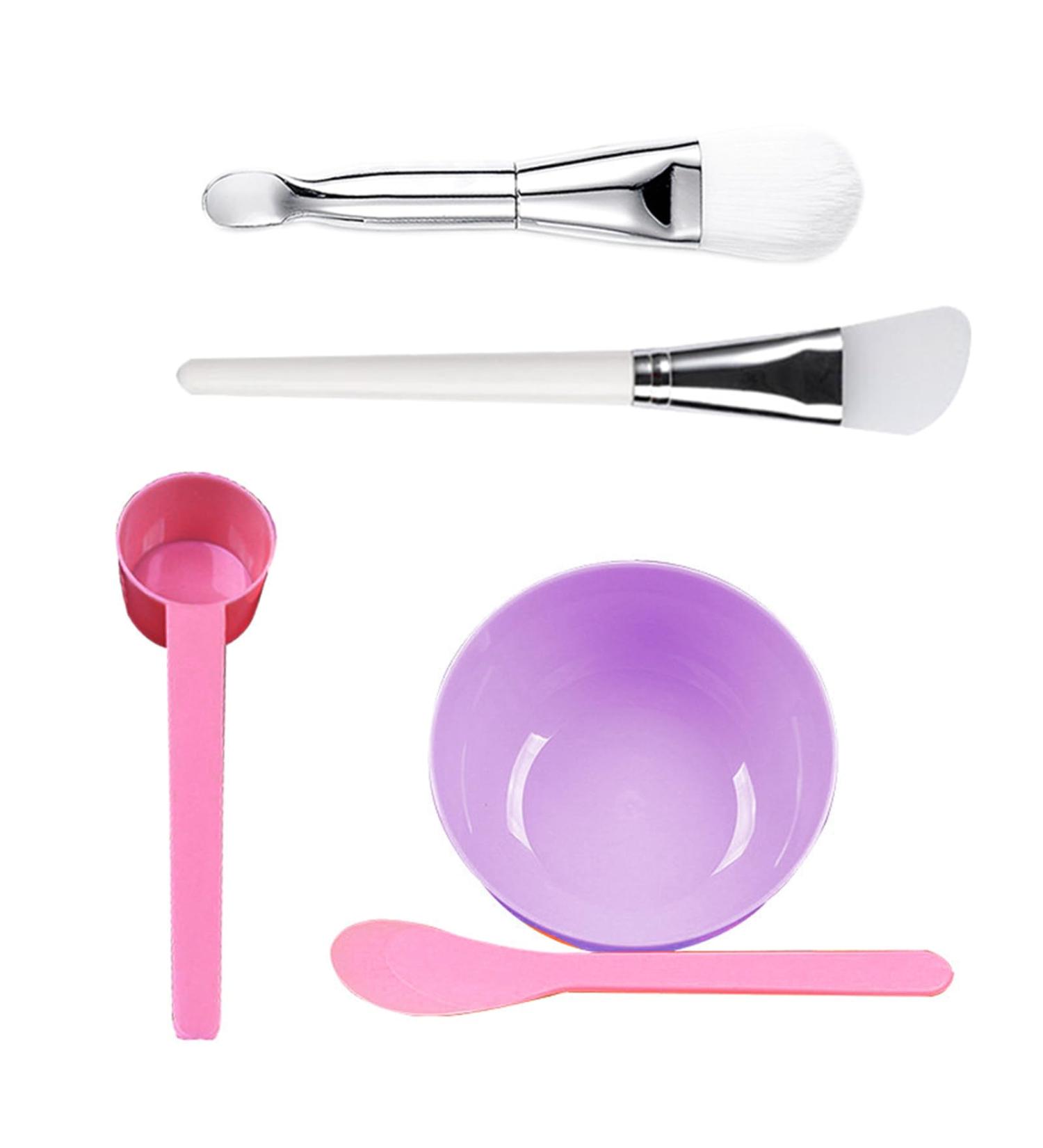 5 In1 Face Mask Mixing Bowl Set Soft Silicone Spatula And Face Mask Brush Bowl Mixing Tool Kit Face Mask Mixing Tool Kit - Buy Online on GoSupps.com