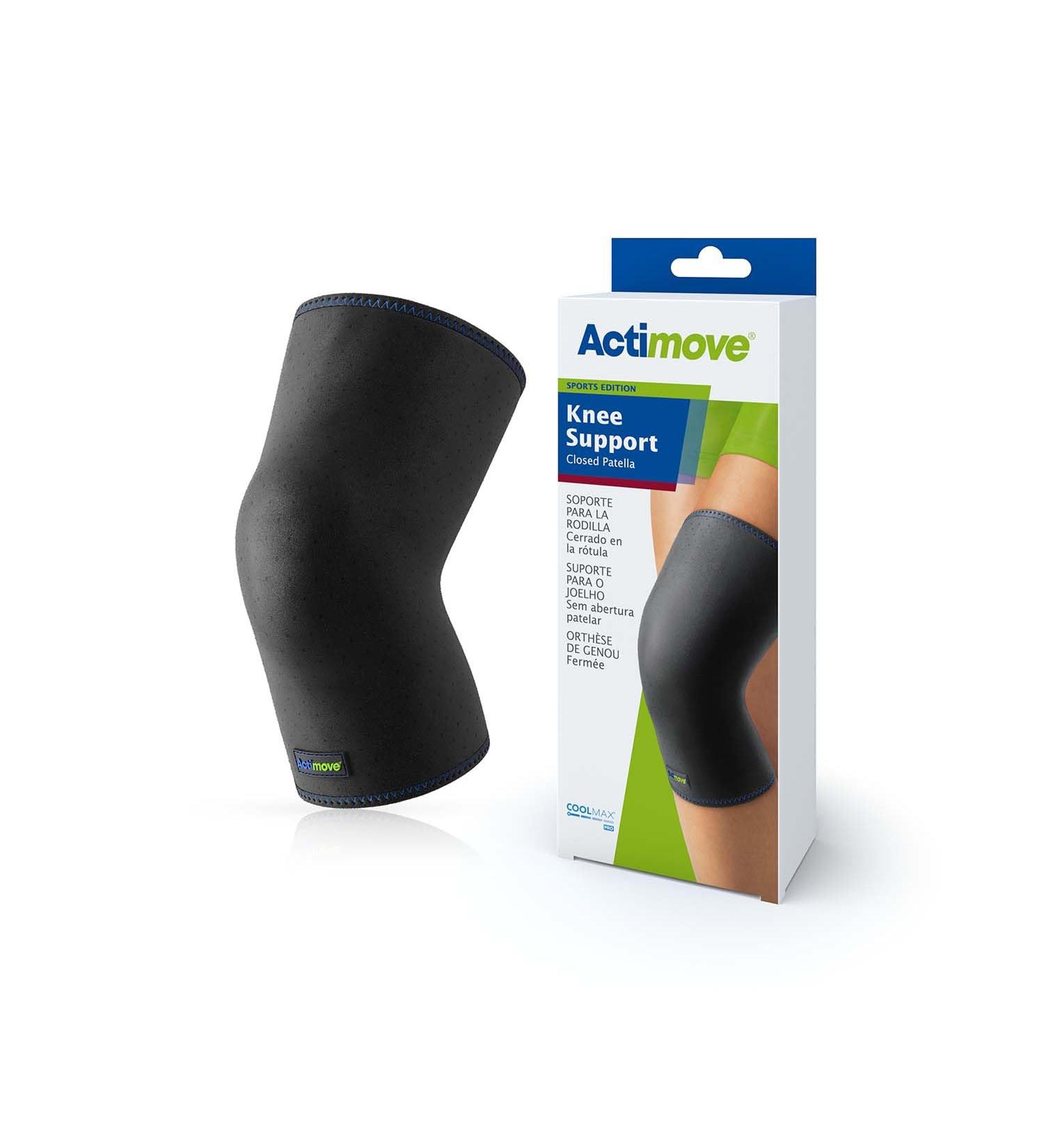 Sports Edition Knee Brace - Closed Patella Compression Sleeve for ACL MCL Injury Recovery | Small Black - Buy Online on GoSupps.com