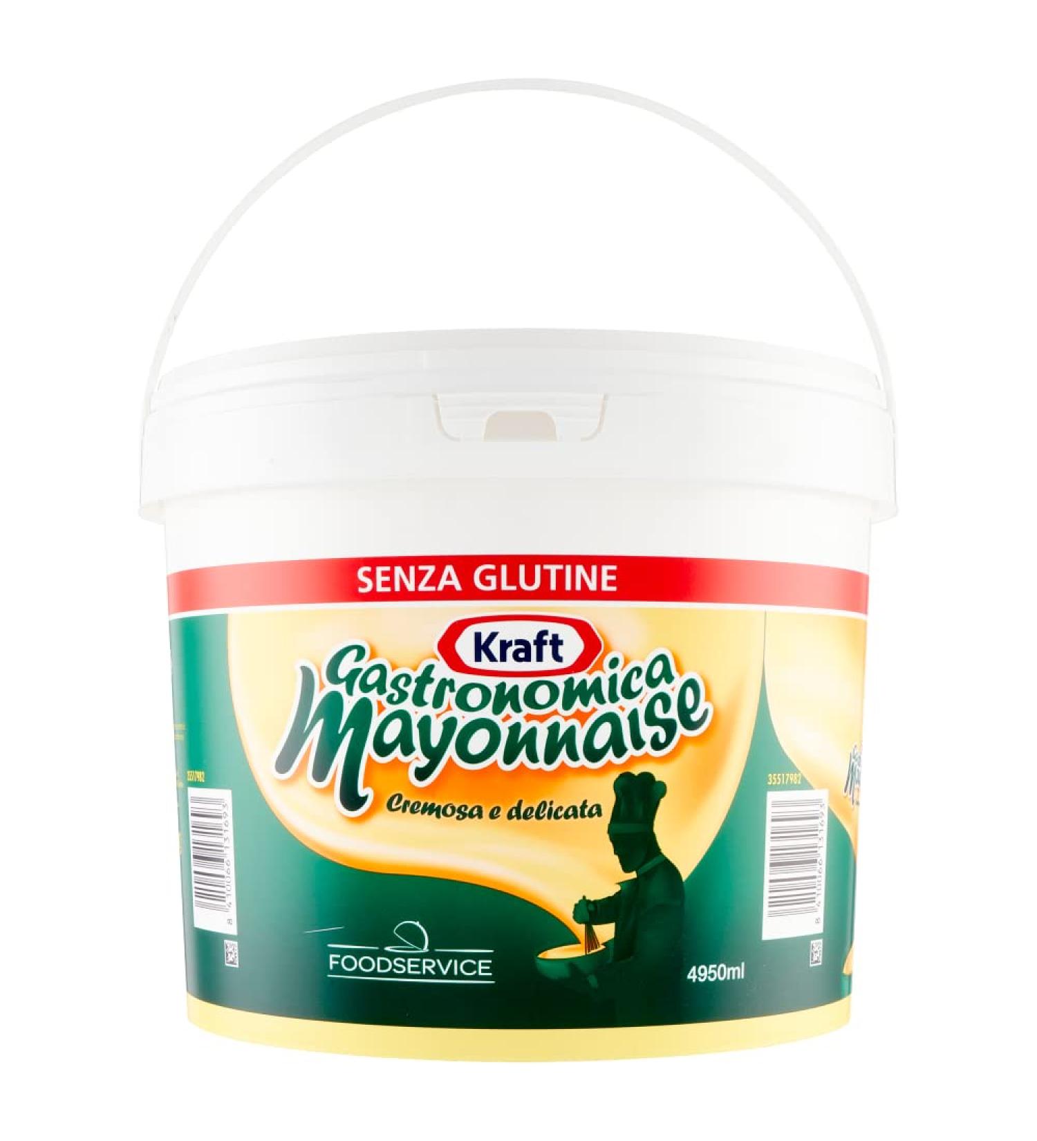  Italian Gourmet E.R. Kraft Gastronomica Creamy and Delicate Gluten-Free Mayonnaise Sauce 4950 ml Bucket - Buy Online on GoSupps.com