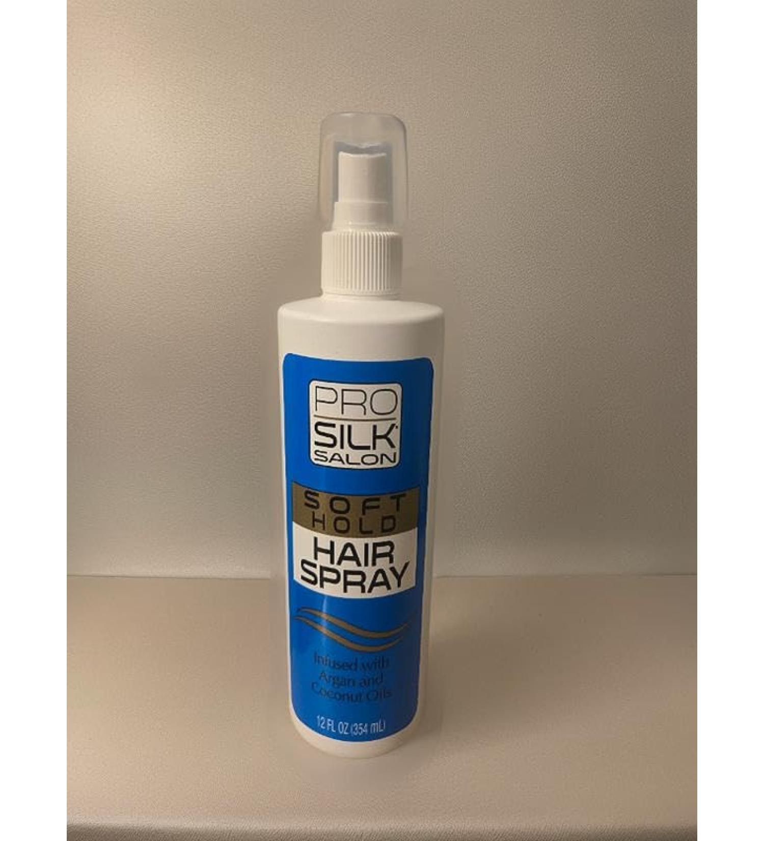 New-Pro Silk Salon Soft Hold Hair Spray Argan/Coconut Oil.12 Fl Oz Bronze