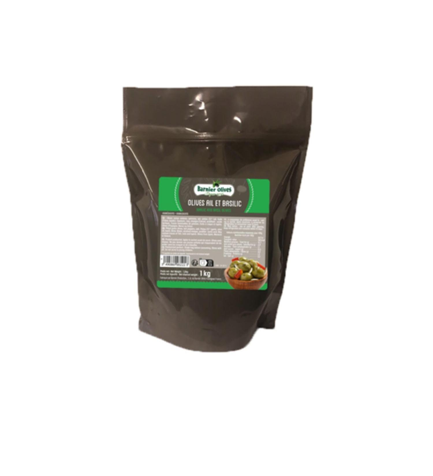 Barnier Olives ail basil 1kg