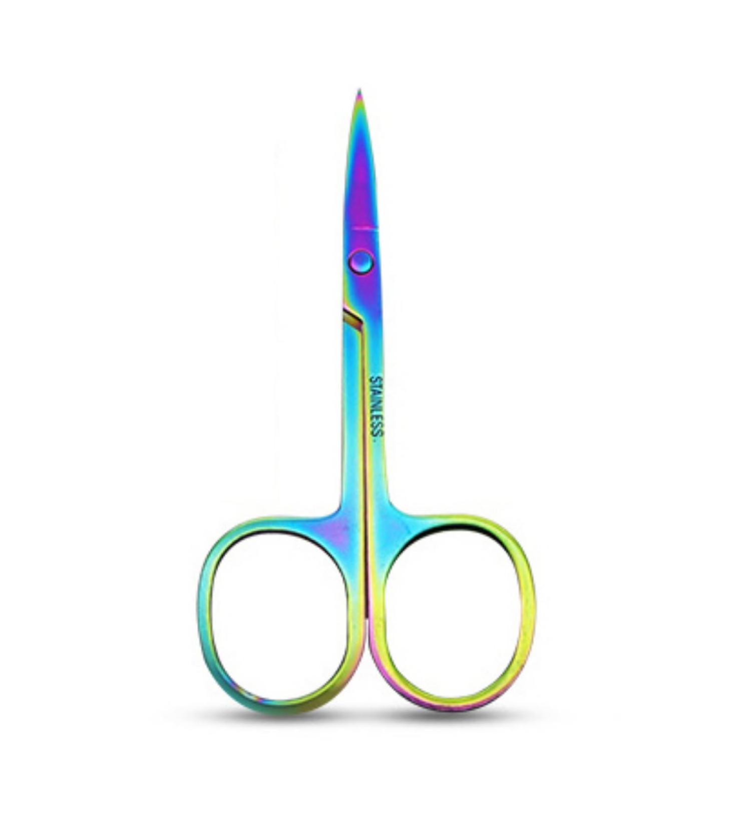 YSJJZRL 2 Pcs Professional Grooming Scissors - Eyebrow Scissors - Small Curved Stainless Steel Manicure & Beauty Scissor (Colourful) - Buy Online on GoSupps.com
