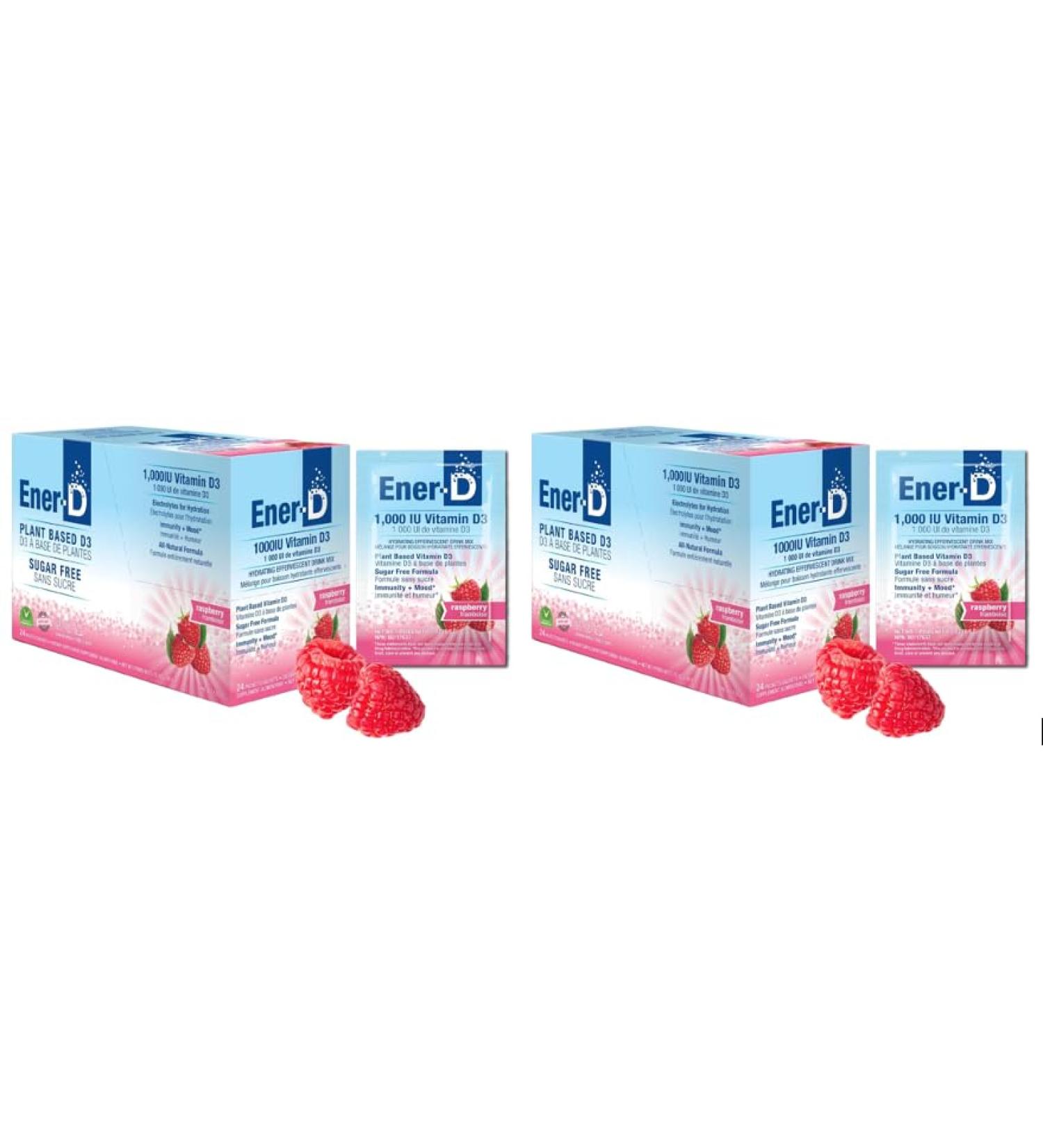 Conquitlam BC V36C2 EnerVitamin D raspberry 2 x 24 packetsbags 2 pieces - Buy Online on GoSupps.com