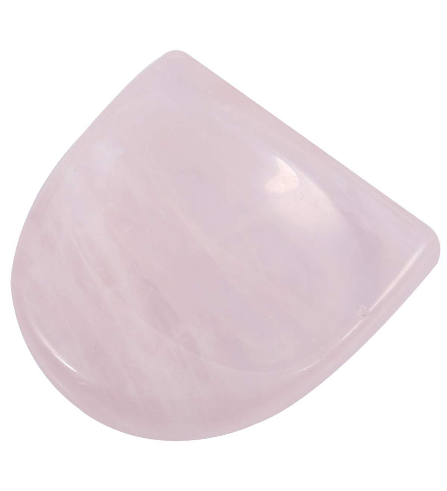 Buy MookaiTedecor Rose Quartz Thumb Stones - Healing Crystal Massage Stones (Pack of 2) | Reiki & Gemstone Therapy | 43x44x7 mm Fan-Shaped - Buy Online on GoSupps.com