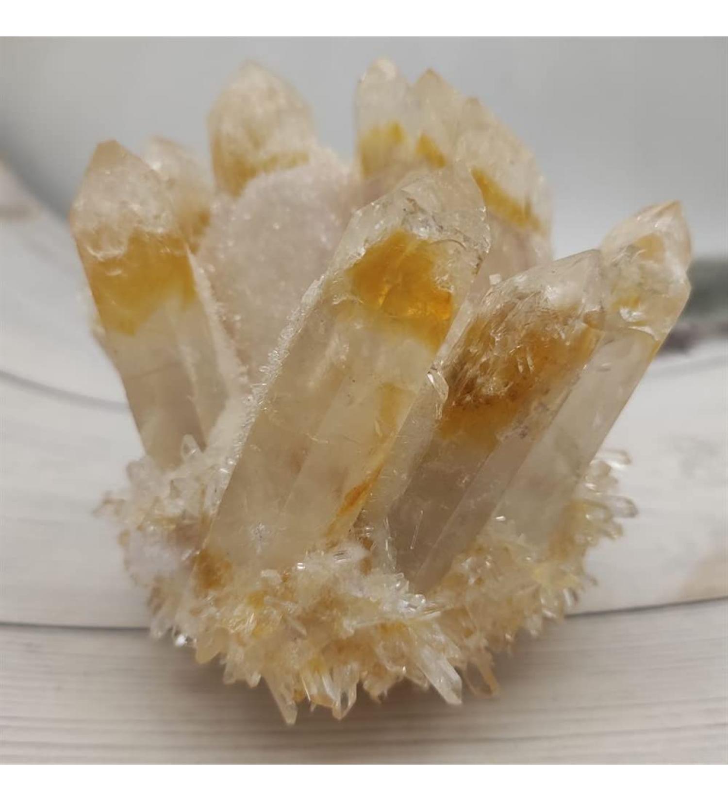 New Find Natural Beatiful Yellow Tibetan Quartz Crystal Cluster Specimen Crystal Stone Crystal Cluster - Buy Online on GoSupps.com