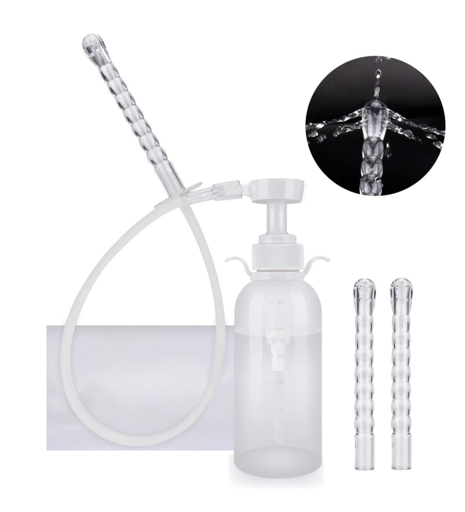 300ml Reusable Vaginal Cleansing System with 3 Nozzle Tips - Vaginal & Anal Douche Kit for Men and Women - Manual Pressure Enemas for Vagina Cleaning - Buy Online on GoSupps.com