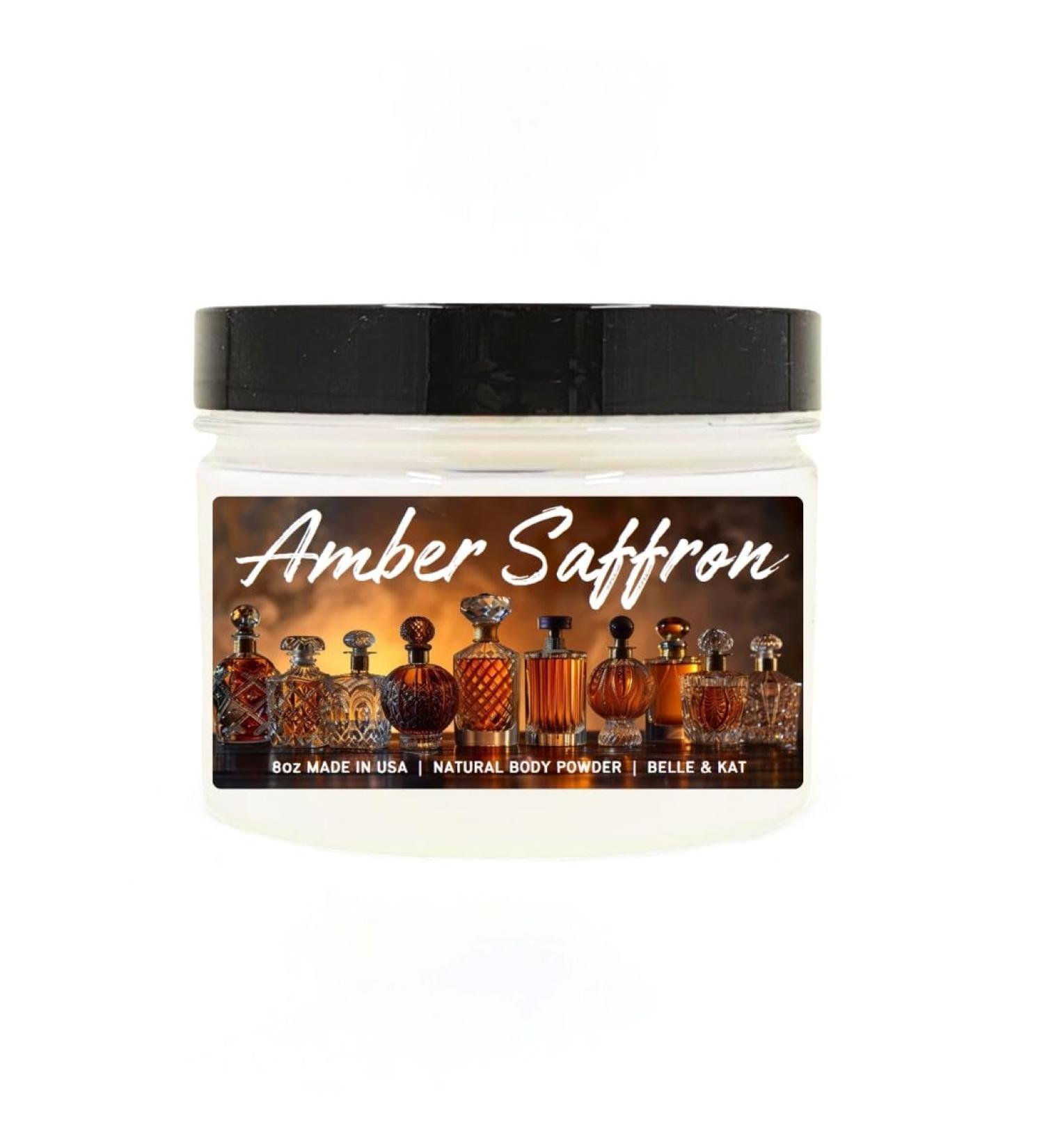 Amber & Saffron (our version of B. Rouge type) Body Dusting Powder for Men & Women - 8oz Container - Made in the USA - Buy Online on GoSupps.com