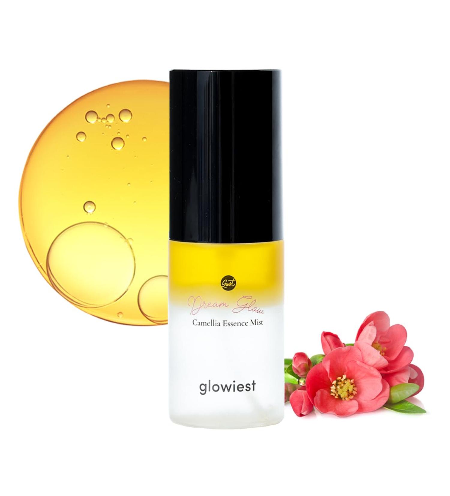 glowiest Dream Glow Camellia Essence Mist- Skin Hydration & Soothing. Glow-Booster All In One Multi Mist+Toner+Serum l 75% Camellia Flower Water - composed of 6 premium plant oils - 35ml/1.18 fl oz. 1.18 Fl Oz (Pack of 1) - Buy Online on GoSupps.com