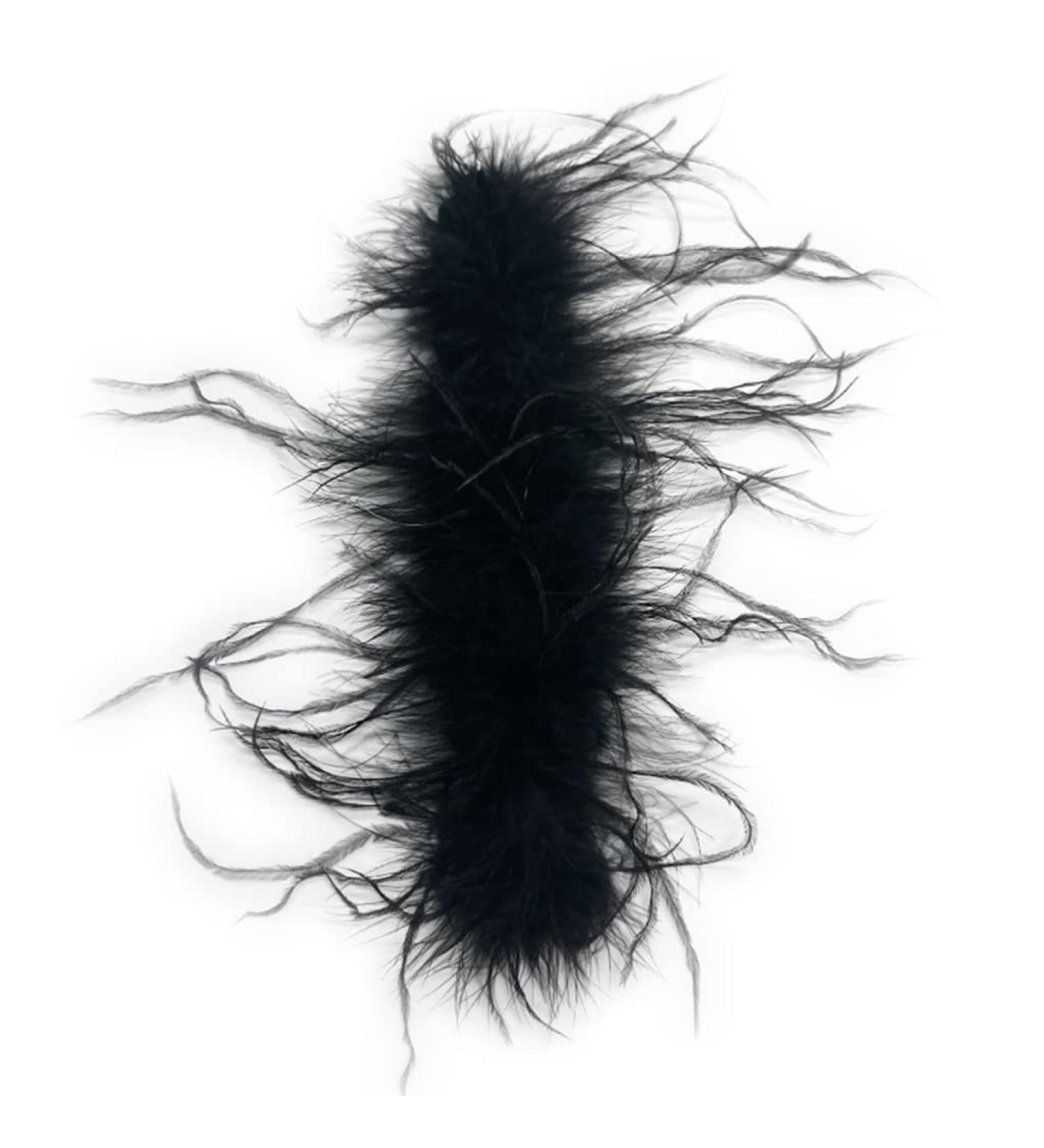 TQUXNGA Wrist Feather Cuffs Feather Wristband Feather Slap Bracelet Fashion Cuff Ponytail Holder Hair Tie Black - Buy Online on GoSupps.com
