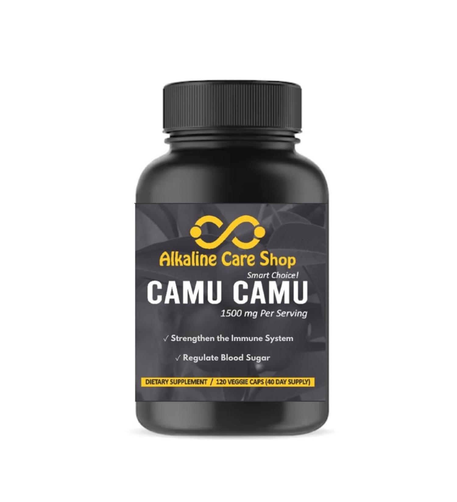 Alkaline Care | Vitamin C from Camu Camu Capsules 1500mg |100% Natural Whole Food Non-GMO Supplement with Camu Camu Extract |for Immune and Collagen Support (120 Veggie Capsules) - Buy Online on GoSupps.com