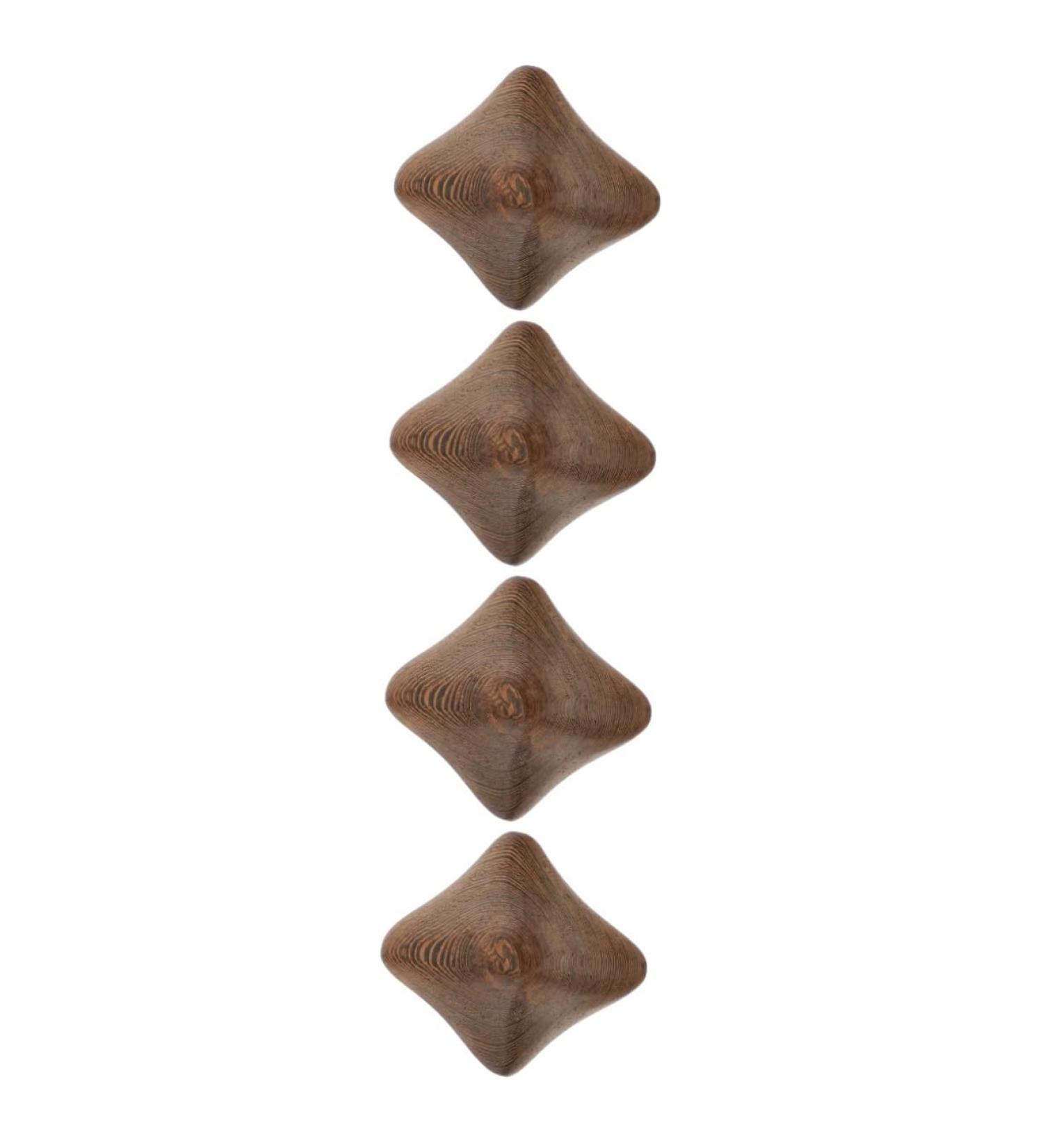 Frcolor 4-Piece Health Massage Balls - Wenge Rehabilitation Reflex Zone Balls Wooden Thai Massage Tools Hand Rollers for Gym 7x7x7cm - Best for Hand Therapy & Relaxation - Buy Online on GoSupps.com