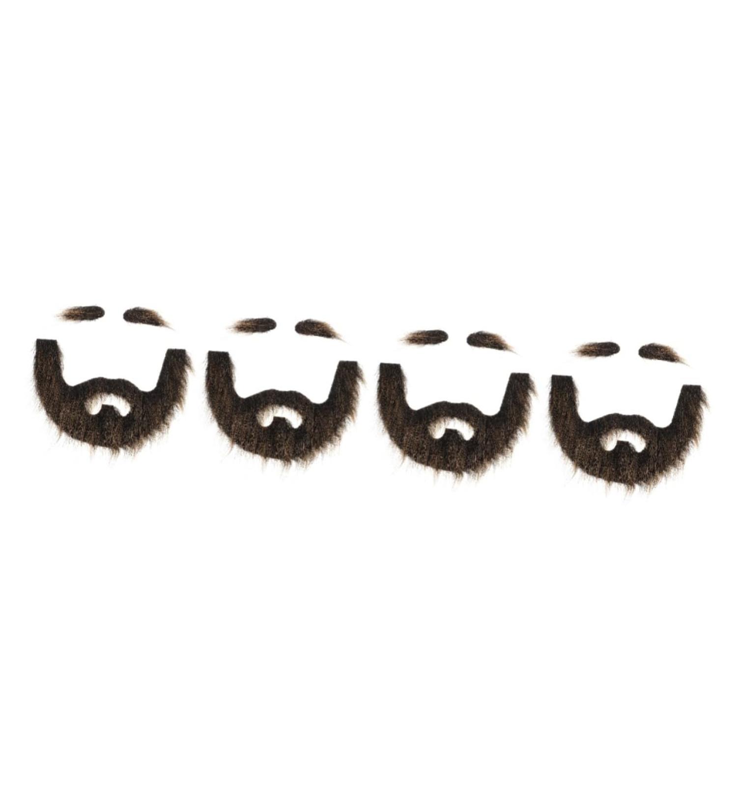 FOMIYES 4 Sets Beard Dress up Jesus Beard Wizard Beard Full Beard Mustache Beards for Costumes Plush 20.00X13.00X0.50CMx4pcs Multix4pcs - Buy Online on GoSupps.com