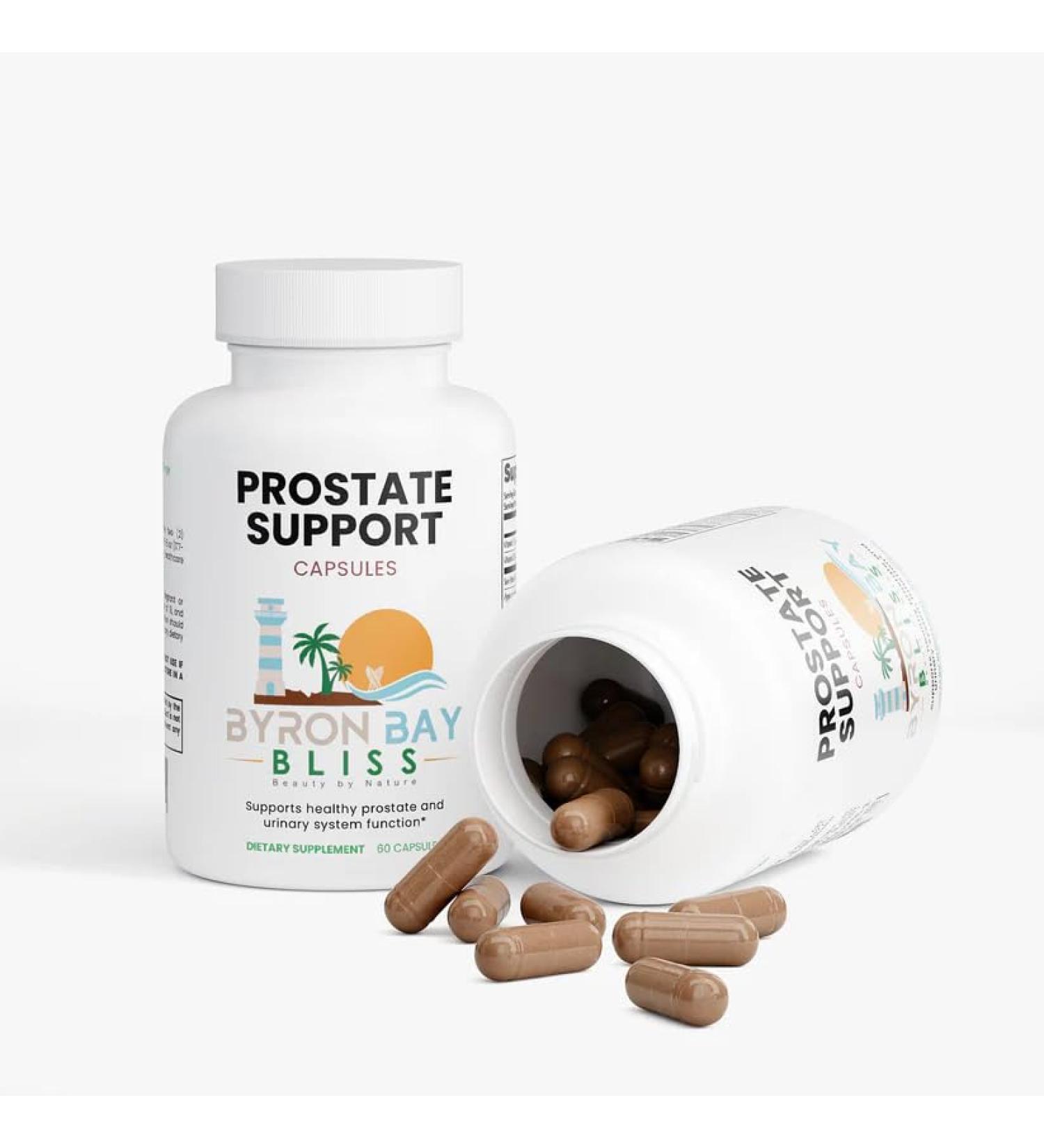 Byron Bay Bliss Prostate Support Supplement Men s Health Formula with Saw Palmetto Pygeum Pumpkin Seed & Nettle Extract Vitamin E & B6 60 Capsules