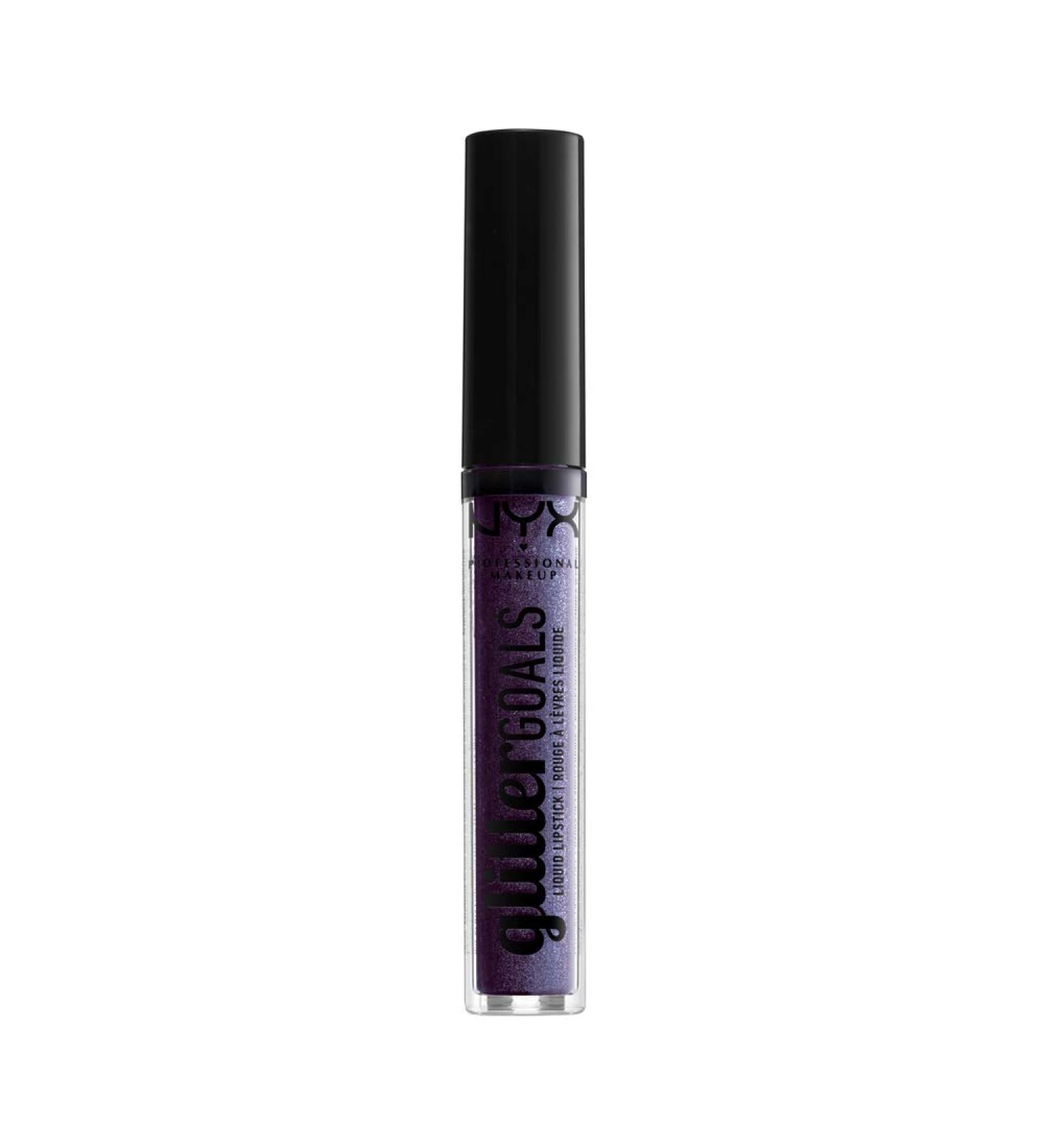 NYX Glitter Goals Liquid Lipstick - Amethyst Vibes (Purple Glitter) 0.10 oz - Pack of 1 - Buy Online on GoSupps.com