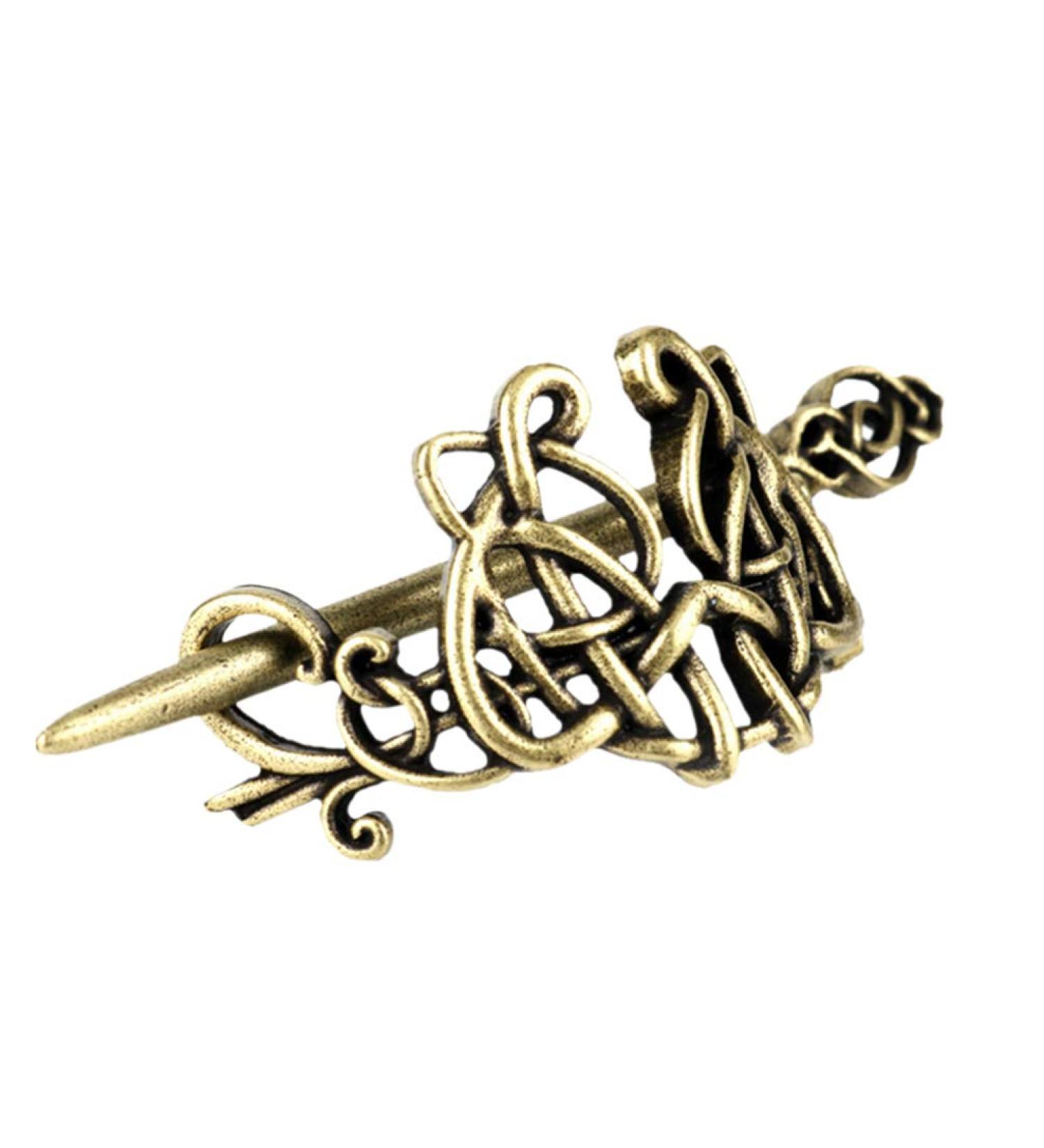 Lurrose Knot Hair Pins Vintage Irish Hair Slide Pin Hairpins Viking Hair Accessory with Stick for Girls Woman (Bronze) - Buy Online on GoSupps.com