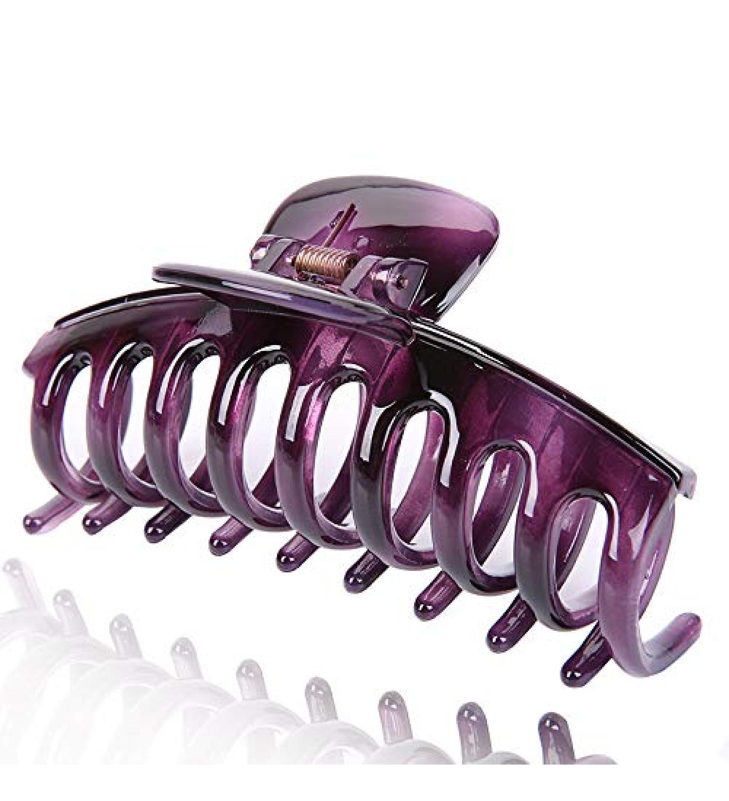 Liasun 4.3 Jelly Color Hair Claw Clip - Acrylic Hair Barrettes for Women & Girls (B-Purple) - Buy Online on GoSupps.com