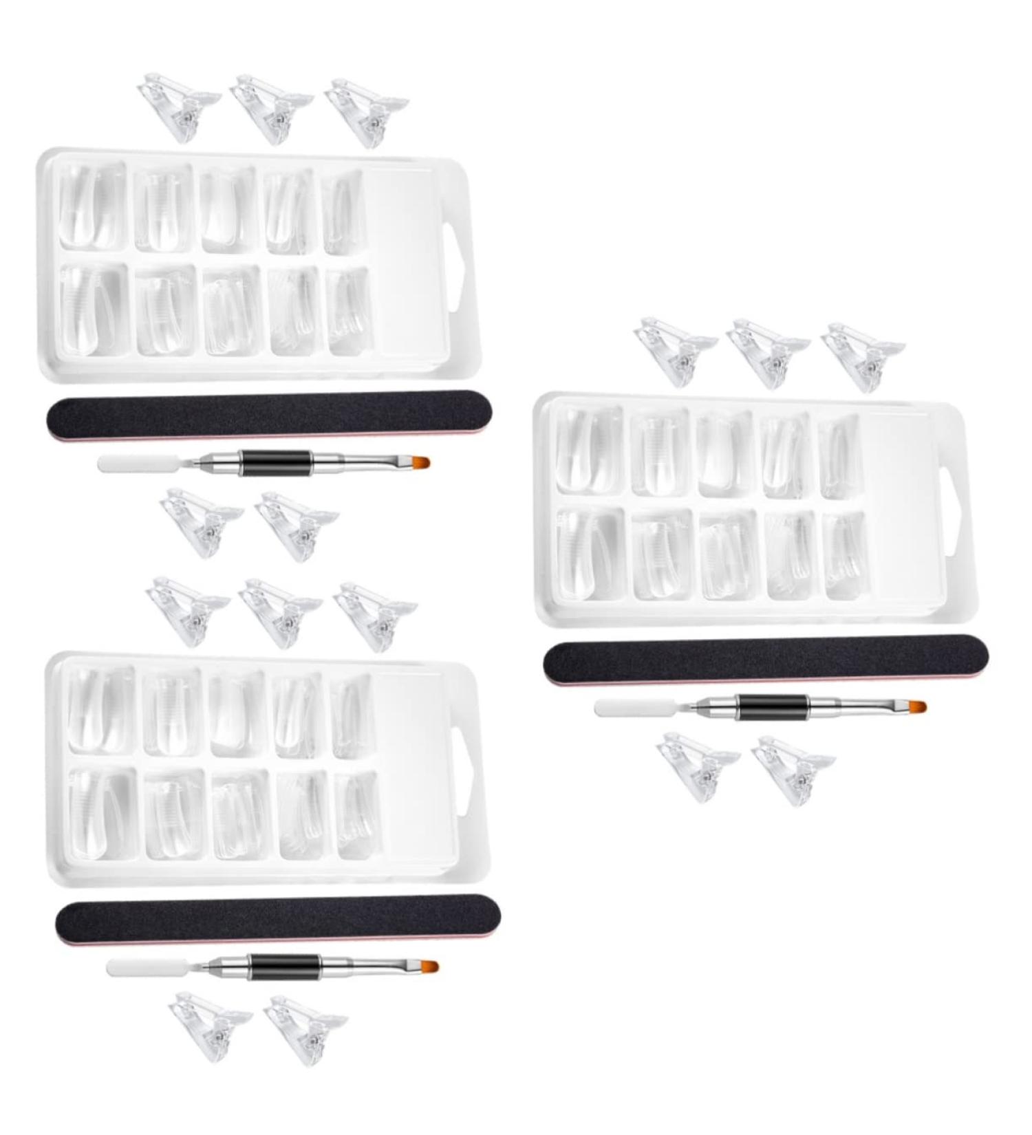 3 Sets Nail Extension Set False Nail Molds Fake Fingernails Diy Nail Art Tool Fake Nail Tips Picker Nail Art Tools Nail Sanding Strip Tools Light Pen Plastic Manicure - Buy Online on GoSupps.com