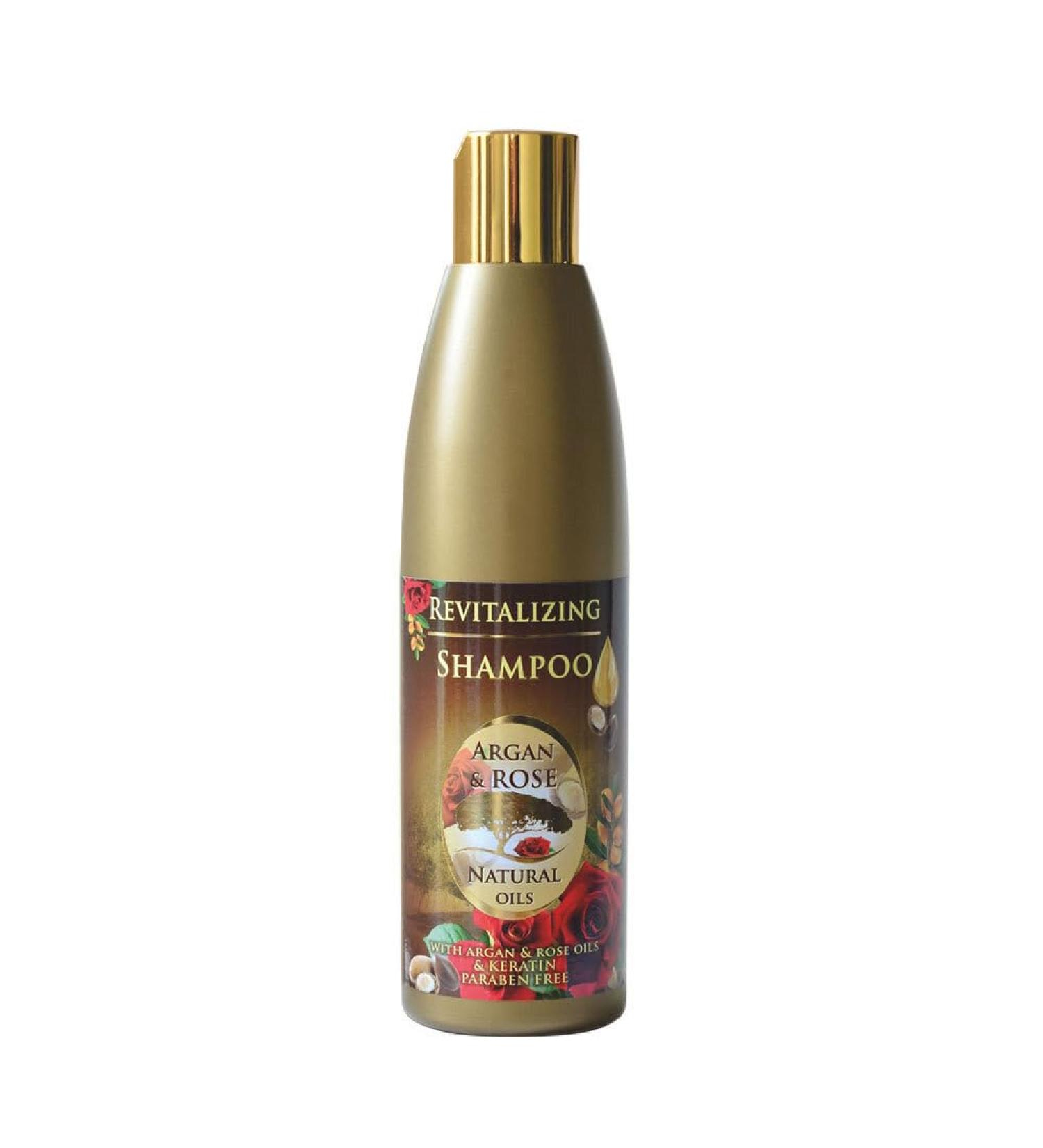 natural oils Revitalizing shampoo with rose and argan oil