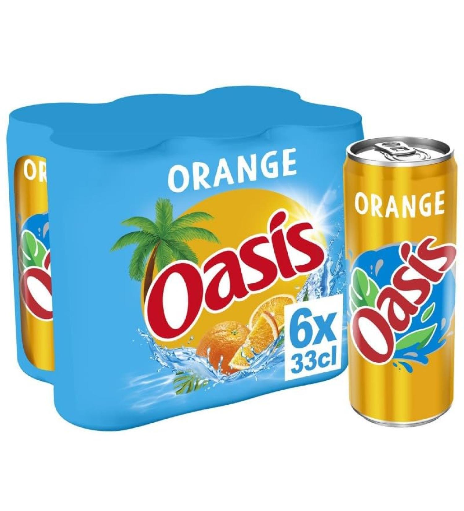 OASIS Orange Slim 6x33cl : rafra chissez vos pauses avec ces boissons fruit es l g res et pratiques- Lot De 1