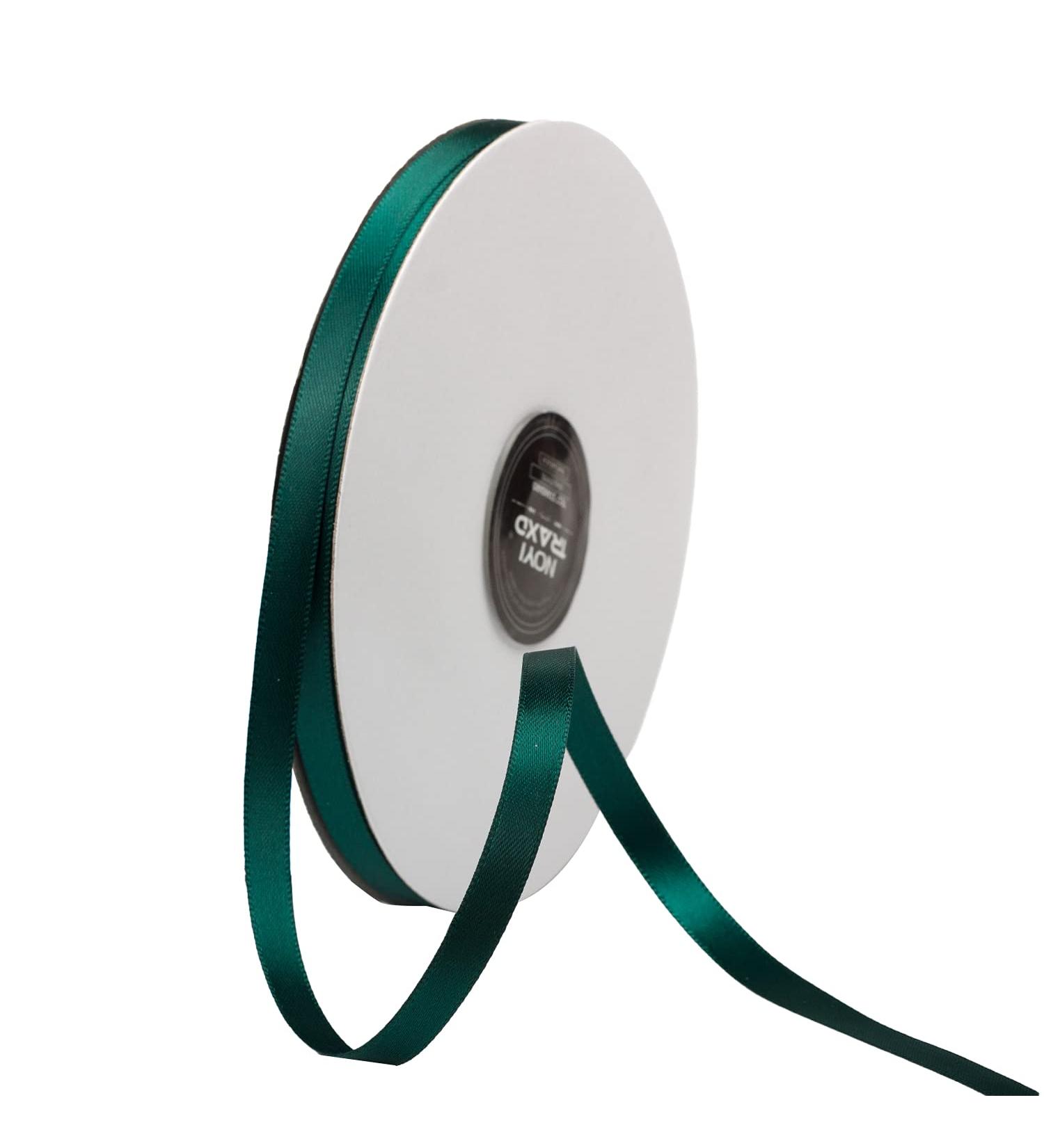 Dark Green Double Faced Satin Ribbon 1/4 inch - 50 Yards | Craft, Wedding, Gift Wrapping Ribbon - Buy Online on GoSupps.com