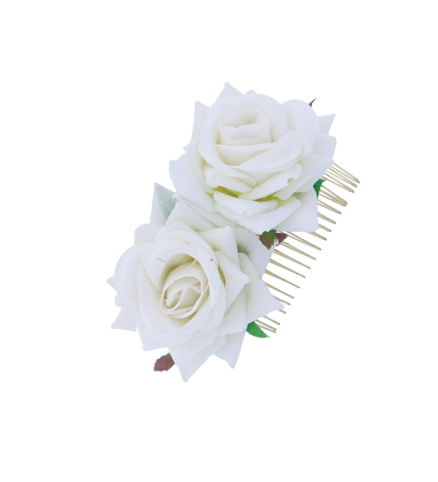floral hair comb Red Rose Flower Hair Comb bridal hair comb Flamenco Dancer Hairstyles Burgundy crazy rose flower comb floral comb floral hair accessories roses wedding bride medium Beige - Buy Online on GoSupps.com
