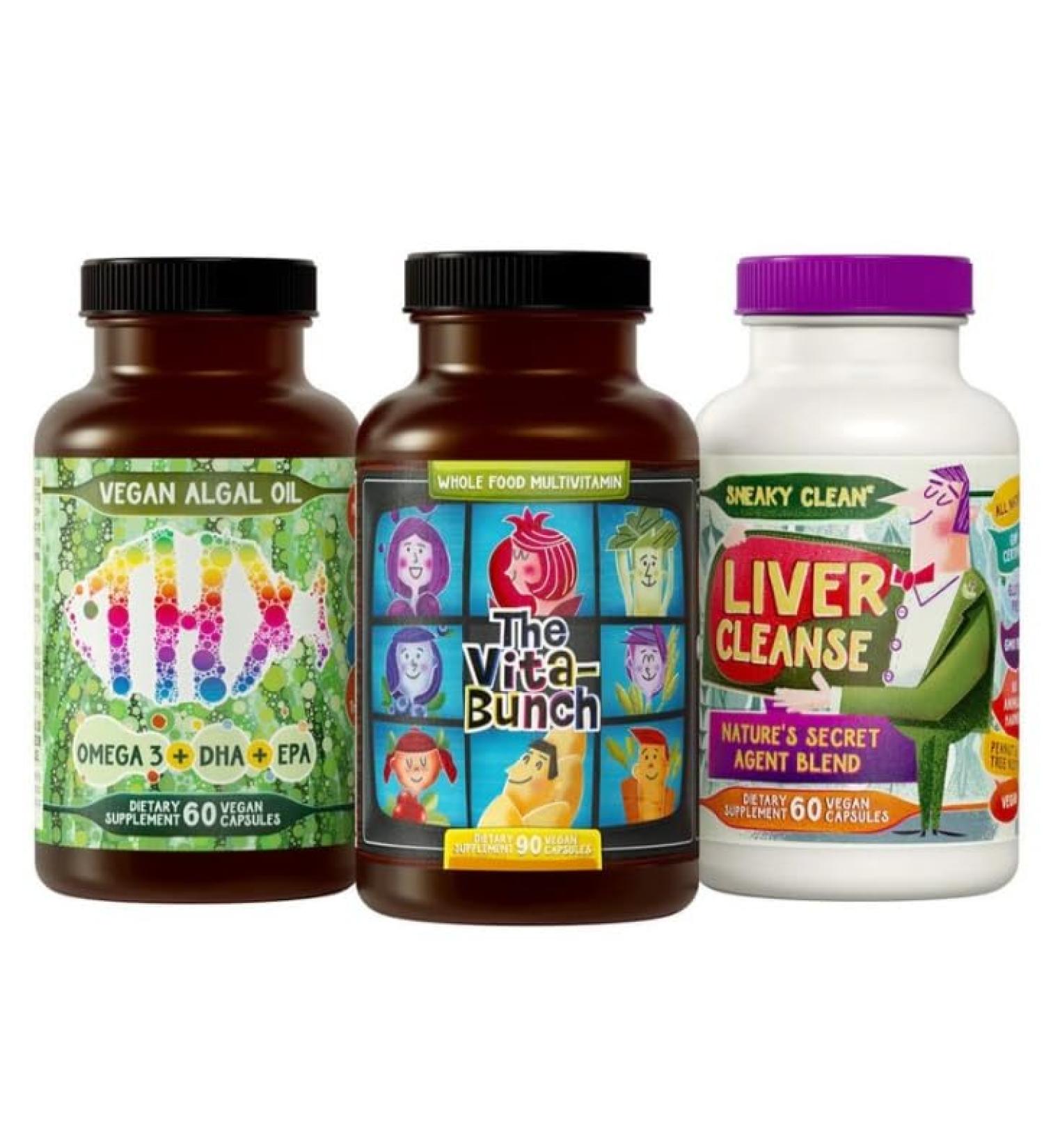 Vegan Omega 3 + Multivitamin + Tart Cherry Capsules Bundle - Buy Online on GoSupps.com
