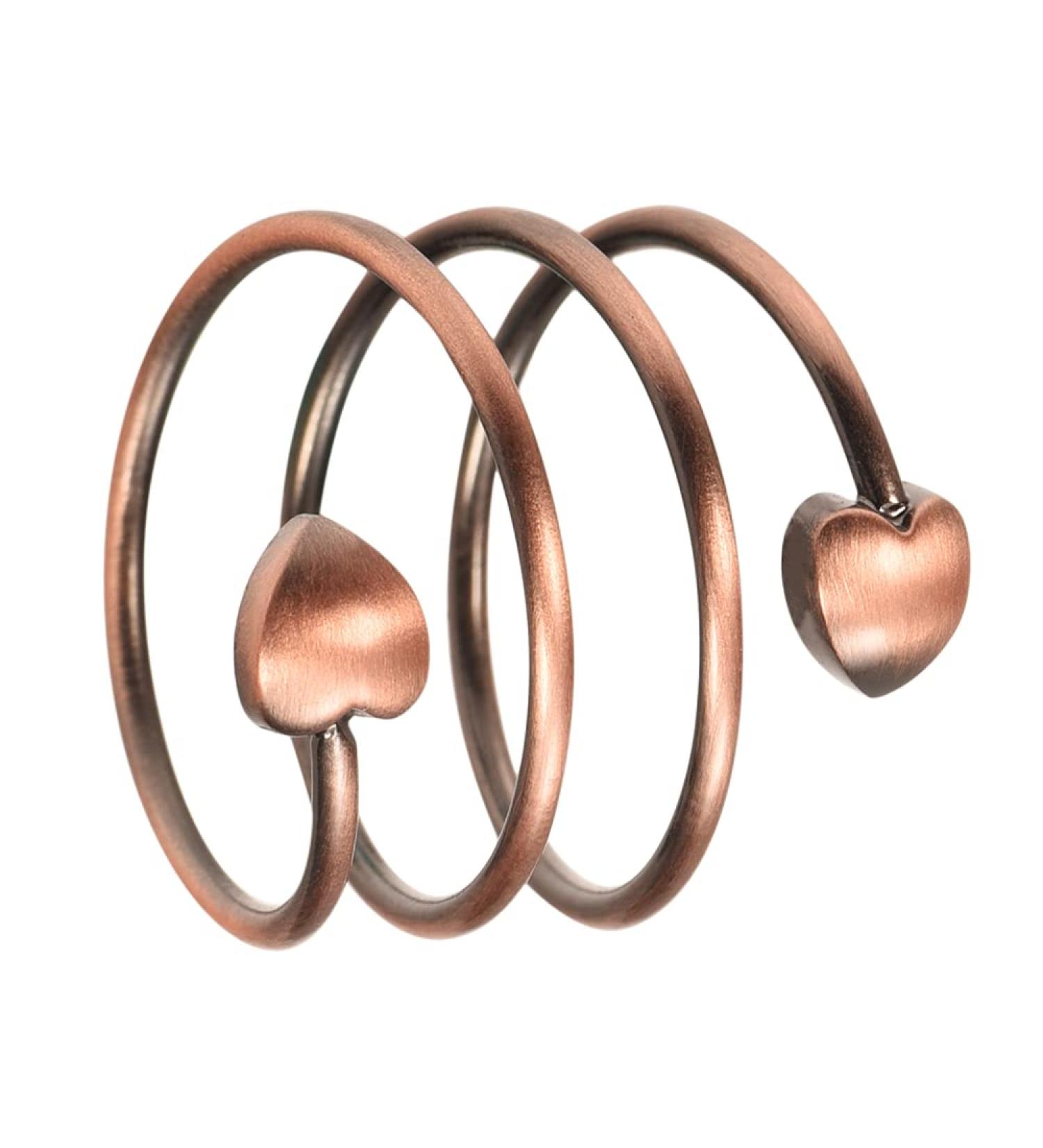 Magnetic field women's copper ring pure copper heart shaped women's ring Brown - Buy Online on GoSupps.com