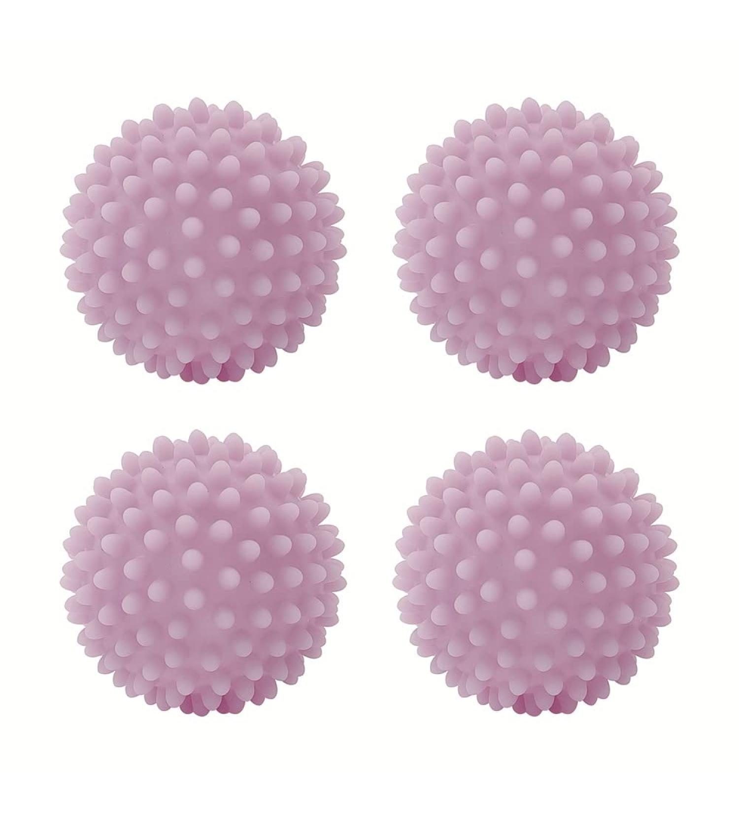 4 Pack Eco Laundry Dryer Balls - Reusable Silicone Fabric Softener Alternative for Quick Drying | Light Purple - Buy Online on GoSupps.com