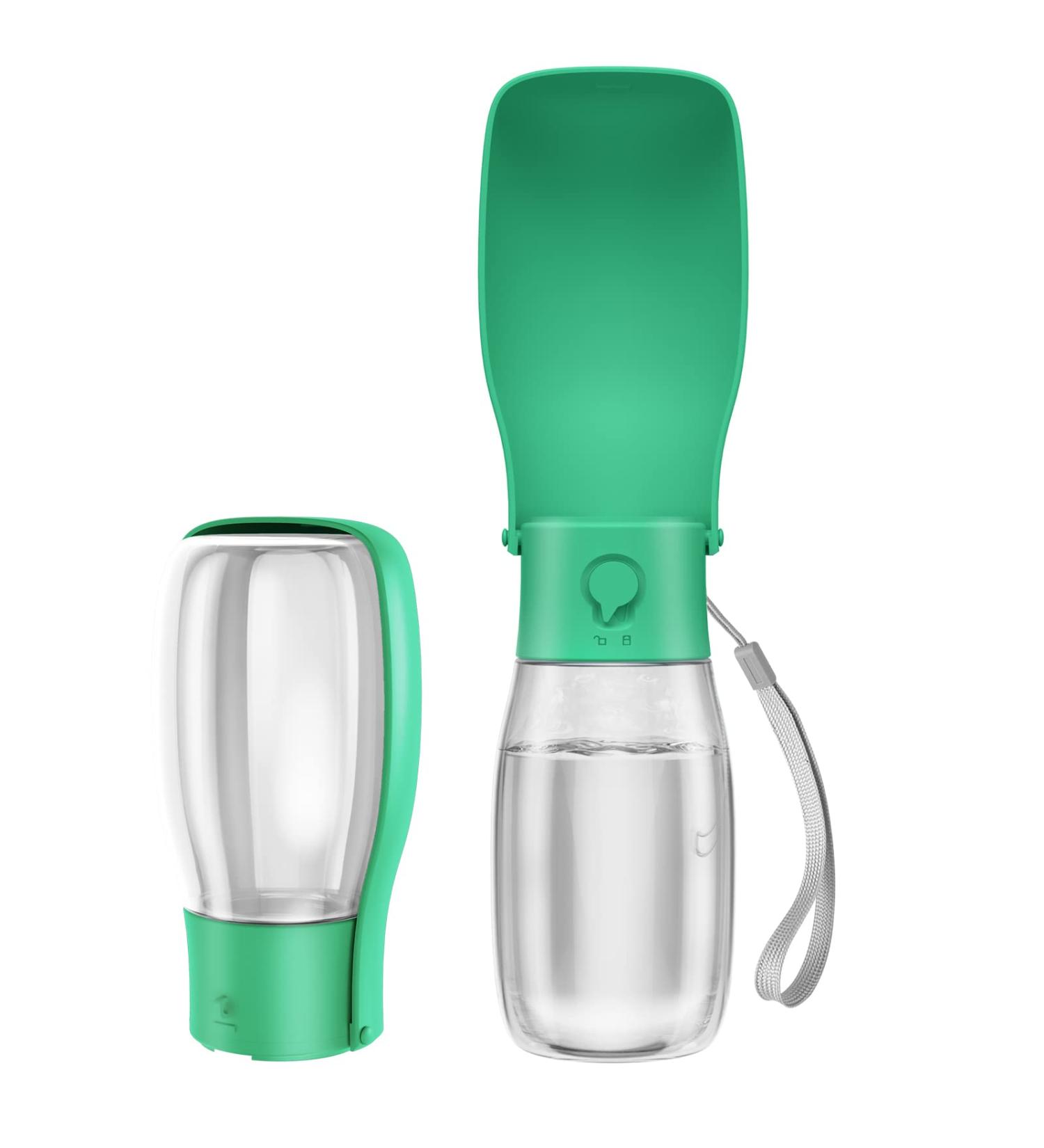 Peteast Foldable Dog Drinking Bottle - Dishwasher Safe Lightweight & Durable - Perfect for Hiking & Outdoor Adventures - Ideal for Dogs & Cats - Light Green - Buy Online on GoSupps.com