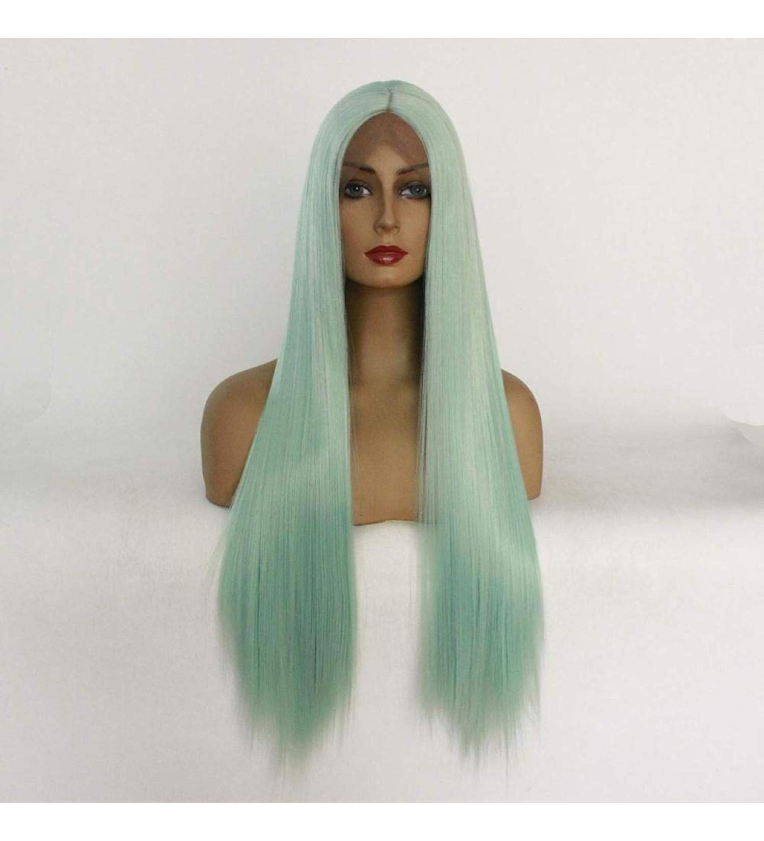 Long Straight Lace Front Wig for Women | Natural Silky Heat-Resistant Synthetic Hair | 24in & 18in | Perfect for Everyday Cosplay & Halloween - Buy Online on GoSupps.com