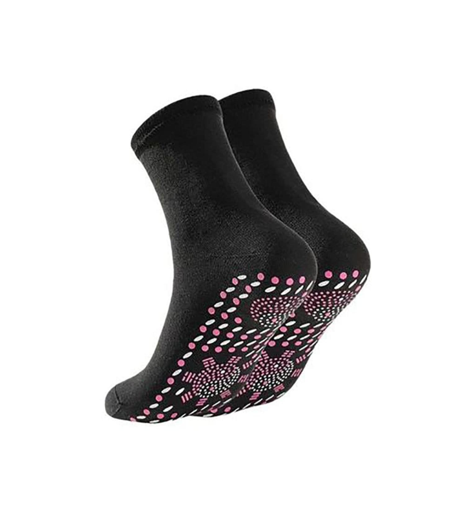 Self-Heating Tourmaline Massage Socks | Warm Therapy Socks for Winter | Breathable Foot Warmers & Frost Protection - Buy Online on GoSupps.com