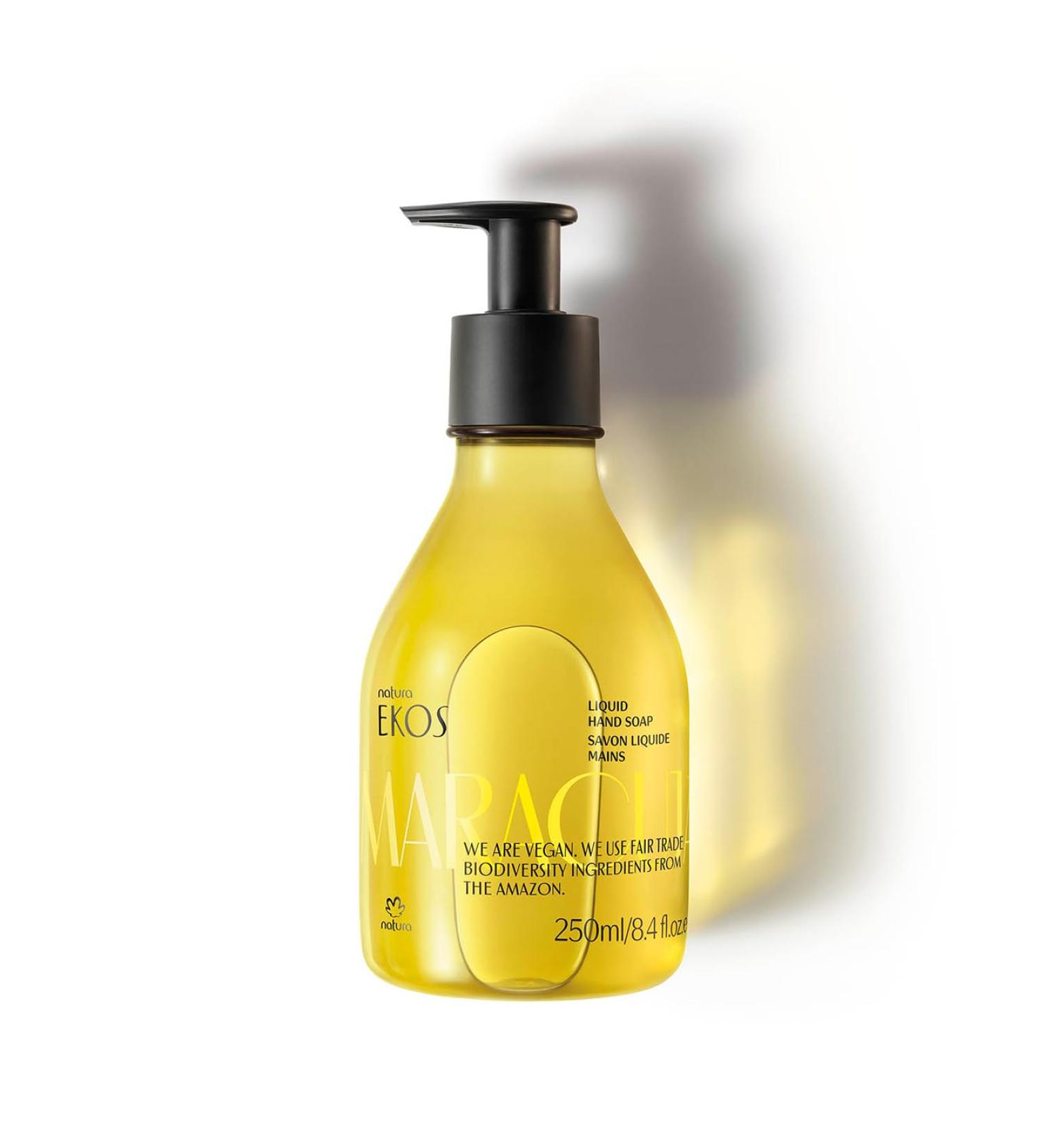 Ekos Maracuj Liquid Hand Soap - 97% Natural Vegan Skin Care - pH Balanced & Essential Fatty Acids - Brazilian Beauty Secrets - 8.4 fl oz - Buy Online on GoSupps.com