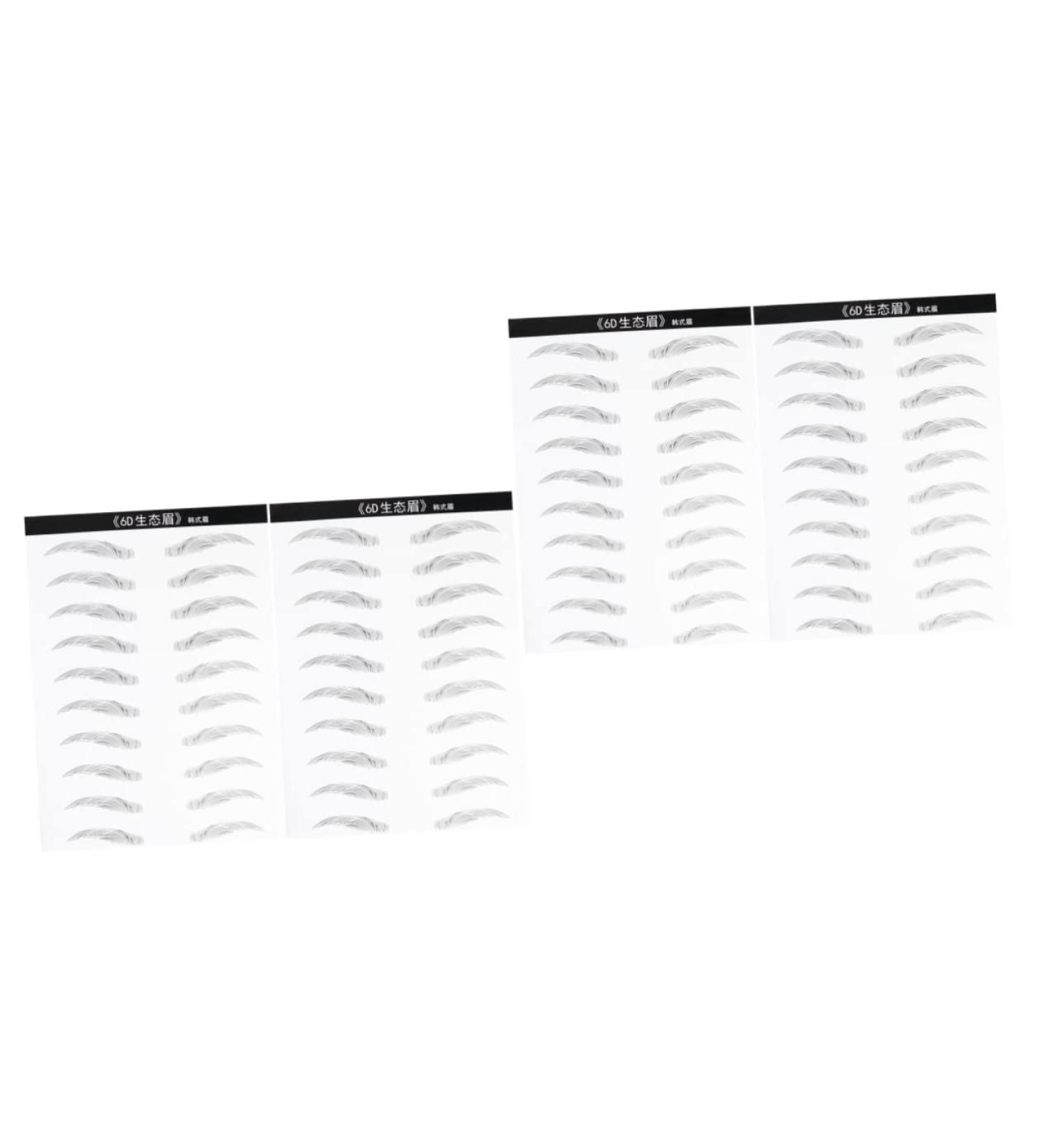 Beavorty 4 Sheets Pairs Waterproof Stickers Eyebrow Transfers Stickers Transfer Stickers Make up 6d Cosmetic - Buy Online on GoSupps.com