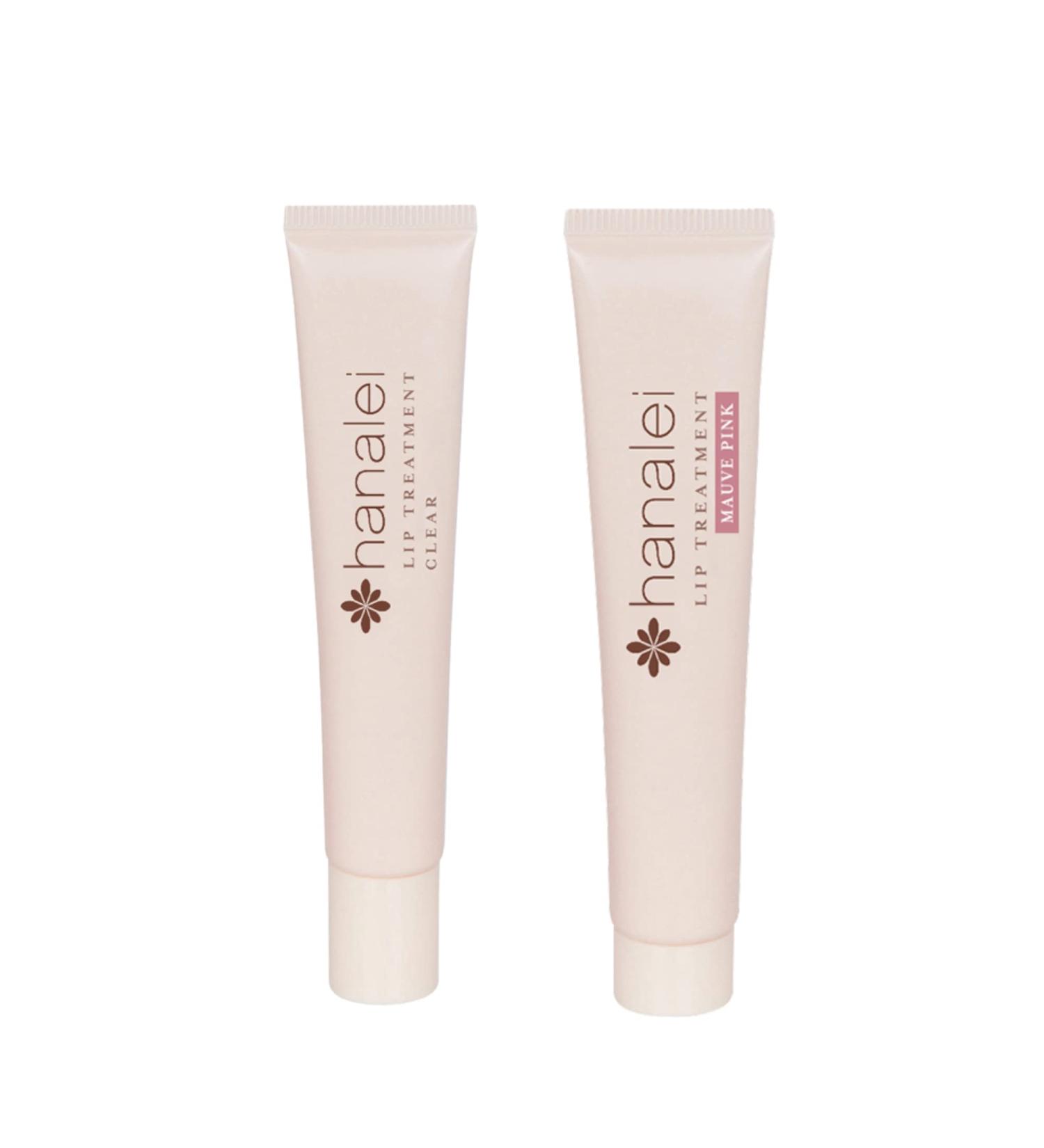 Hanalei Lip Treatment Bundle - Clear & Mauve Pink | Infused with Kukui Oil, Shea Butter, Agave & Grapeseed Oil for Dry Lips (Cruelty-Free & Paraben-Free) - Buy Online on GoSupps.com