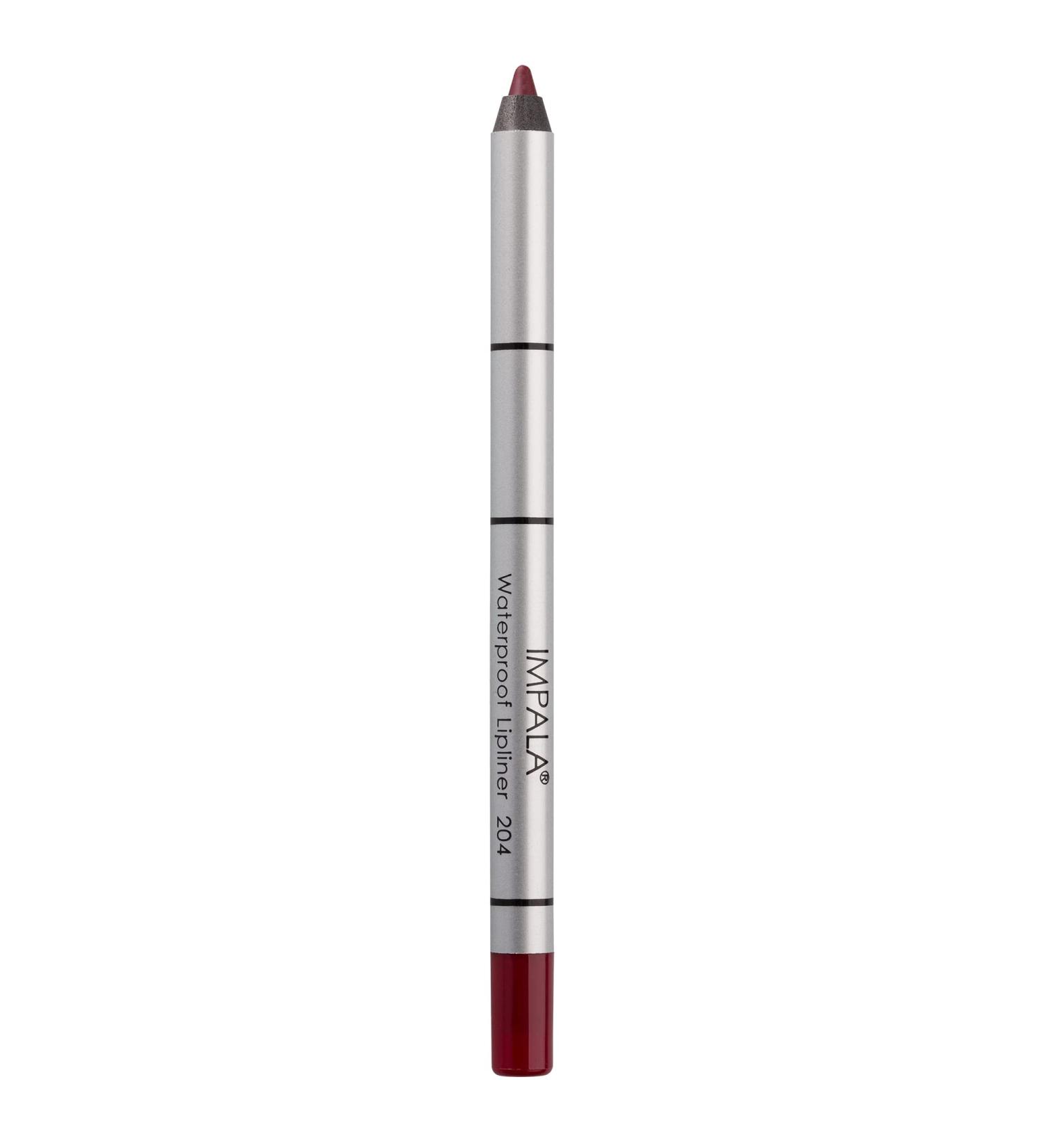IMPALA | Creamy Waterproof Lip Pencil Dark Magenta Color 204 | Permanent Lip Liner | Waterproof Lip Pencil | Long-lasting Lip Liner | Volumizing Effect 204 Dark Magenta - Buy Online on GoSupps.com
