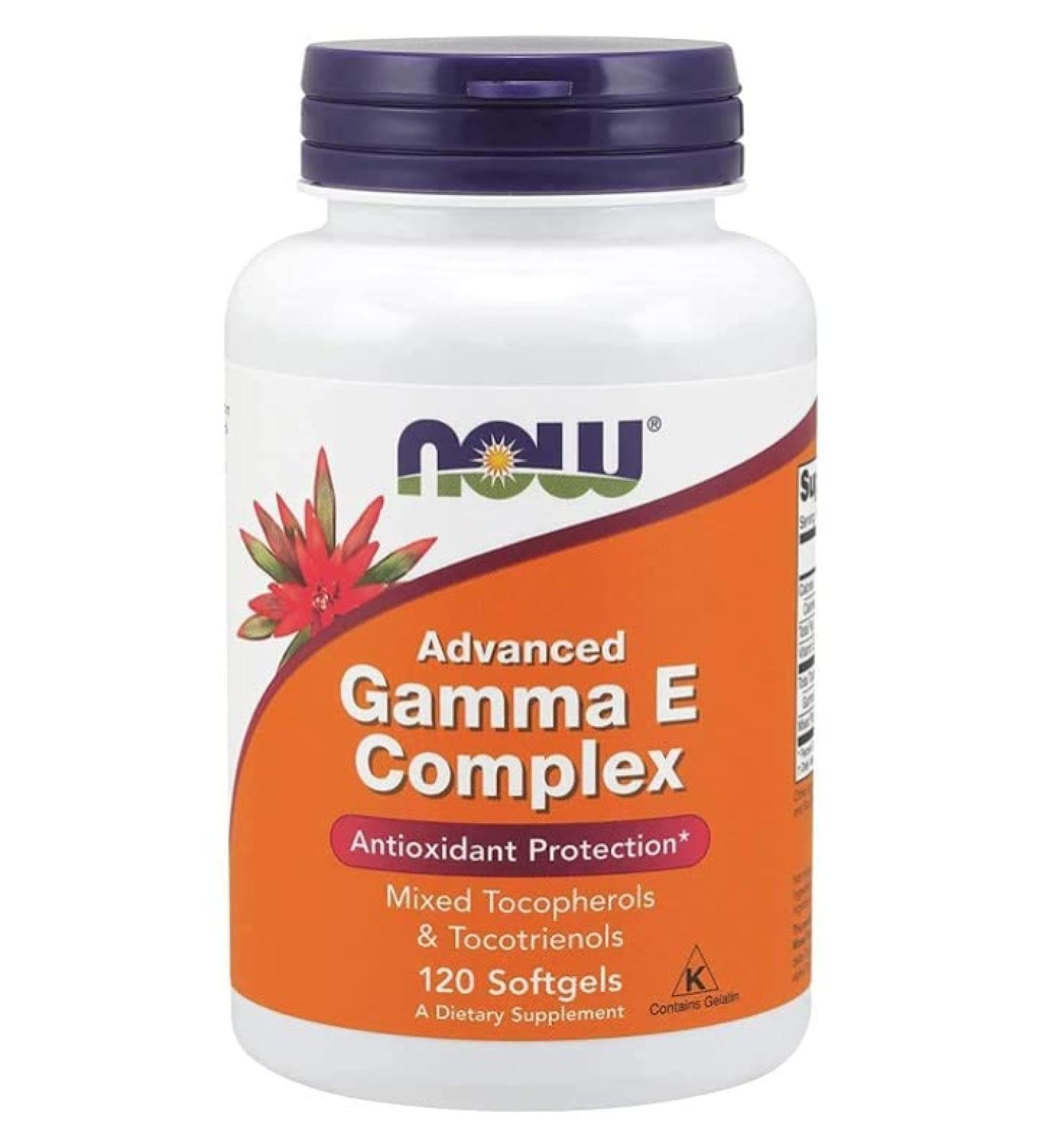 Now Foods Advanced Gamma-E-Komplex 120 Vitamin E Softgels - Buy Online on GoSupps.com