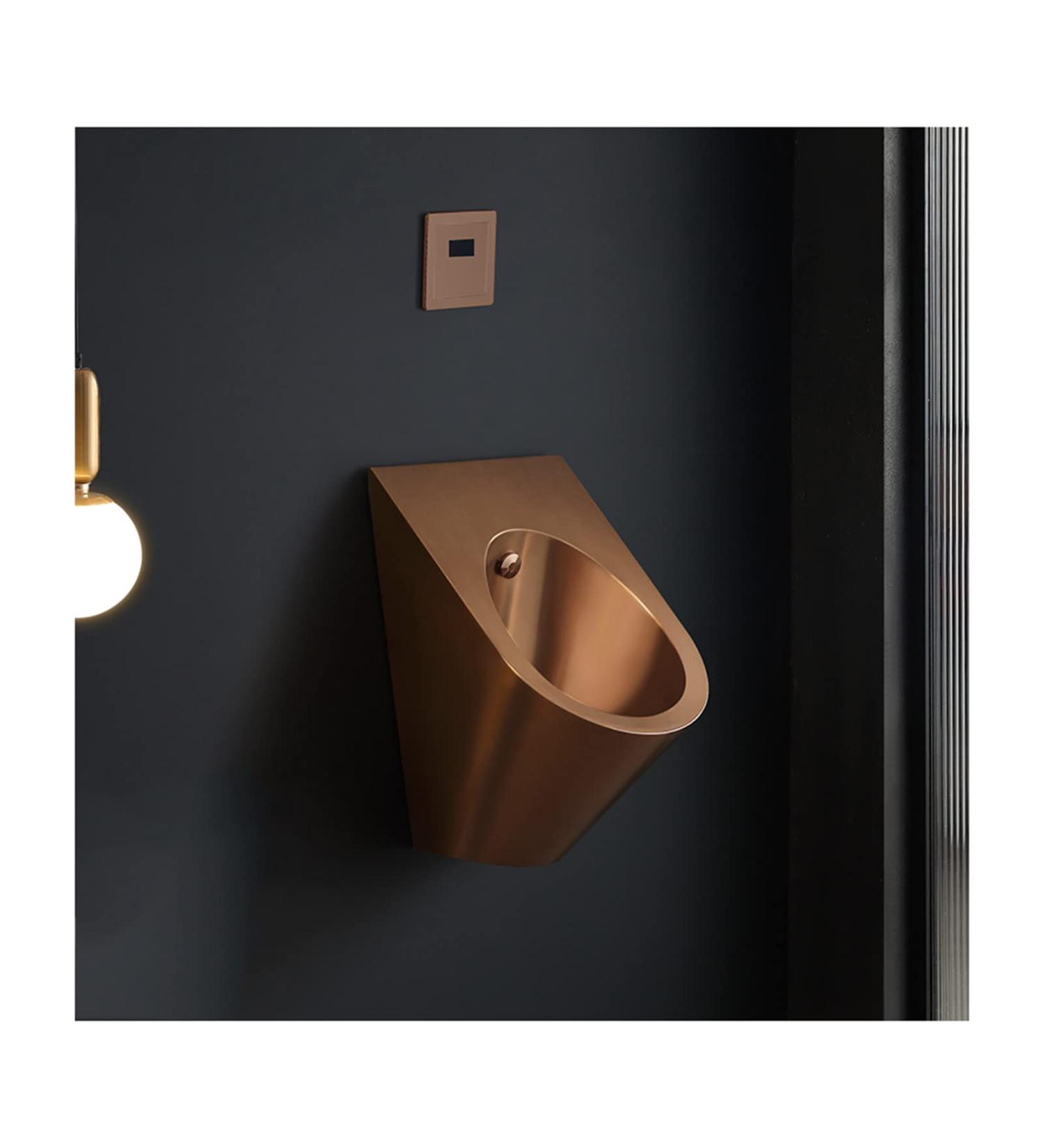 Men Urinal Wall Mounted Stainless Steel Urinal Men's Bathroom Urinal Intelligent Induction Flush Commercial Adult Urinal (Rose Gold-with Sensor Rose Gold with sensor - Buy Online on GoSupps.com