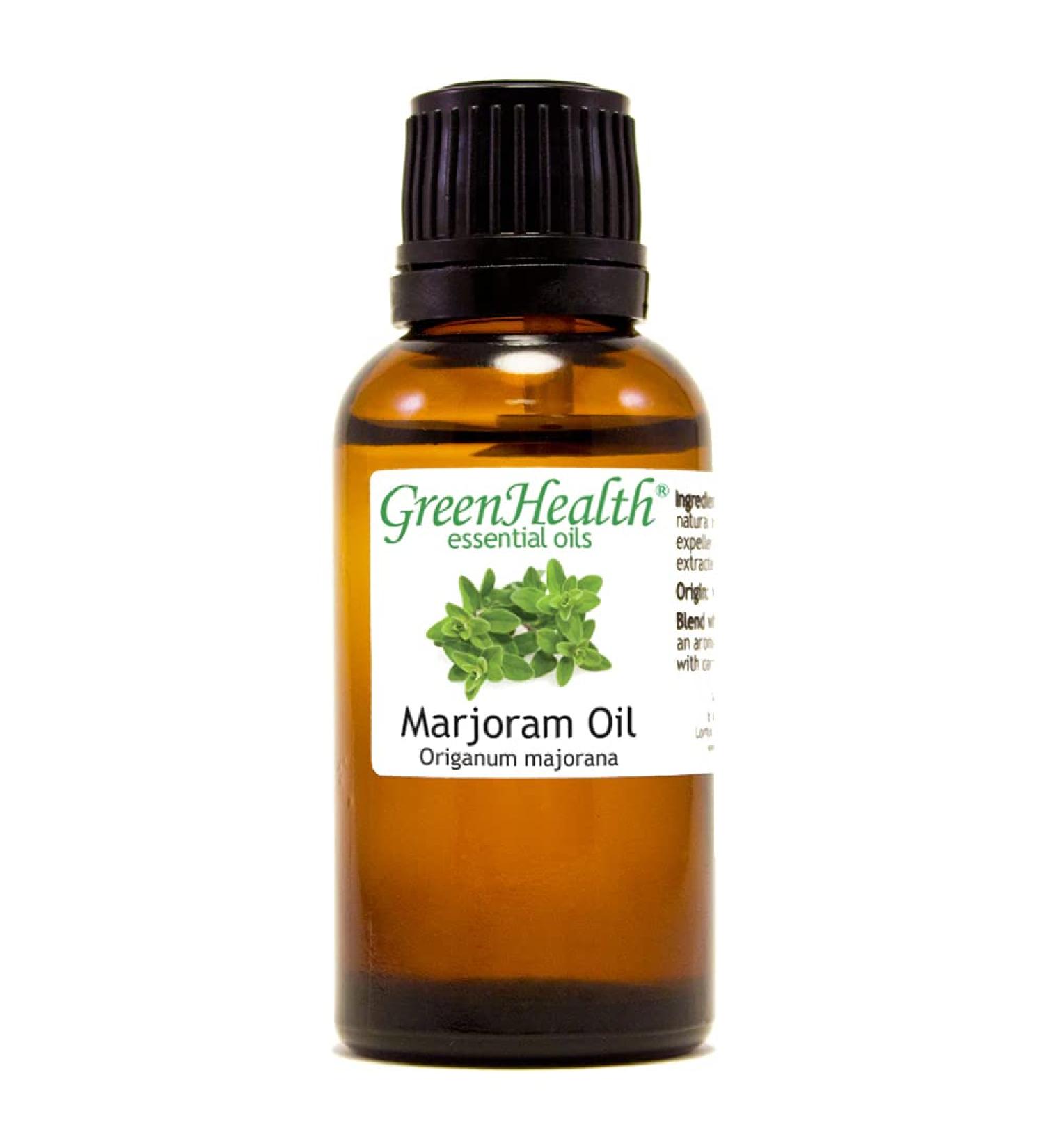 GreenHealth Marjoram Essential Oil 1 fl oz (30 ml) Glass Bottle 100% Pure - Buy Online on GoSupps.com