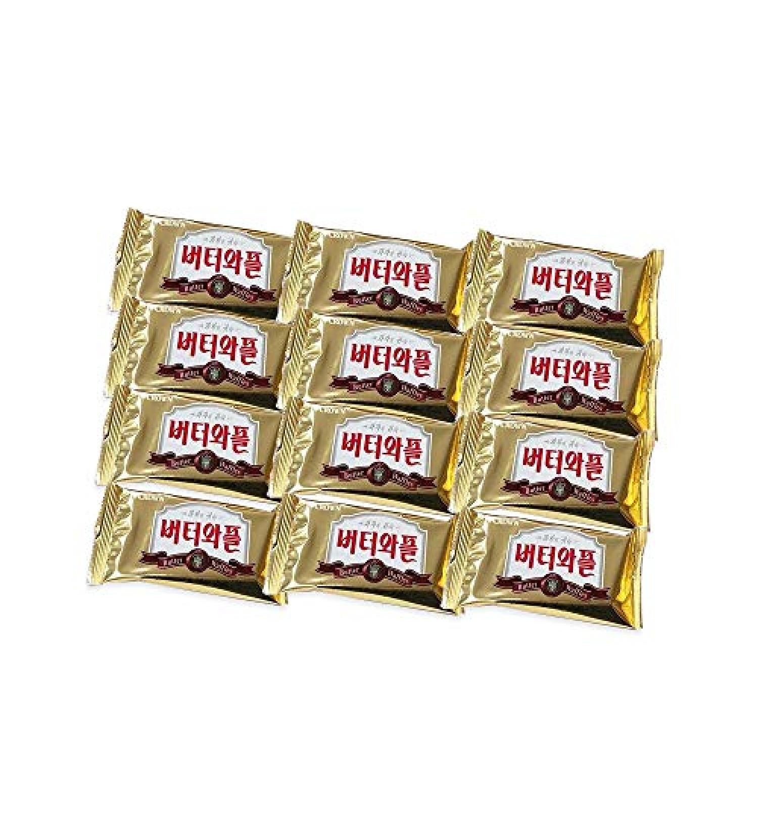 Korean Crown Butter Waffle Cookies - Authentic Korean Souvenir - Buy Online on GoSupps.com
