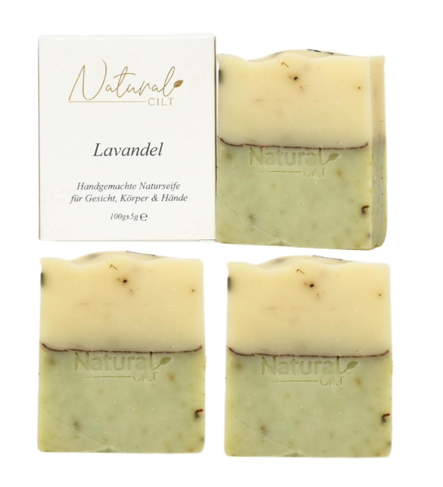 Buy 3x Natural Cilt Lavender Soap - 100% Handmade & Certified - Gentle for All Skin Types - Chemical-Free Shower Gel - 100g Pack - Buy Online on GoSupps.com