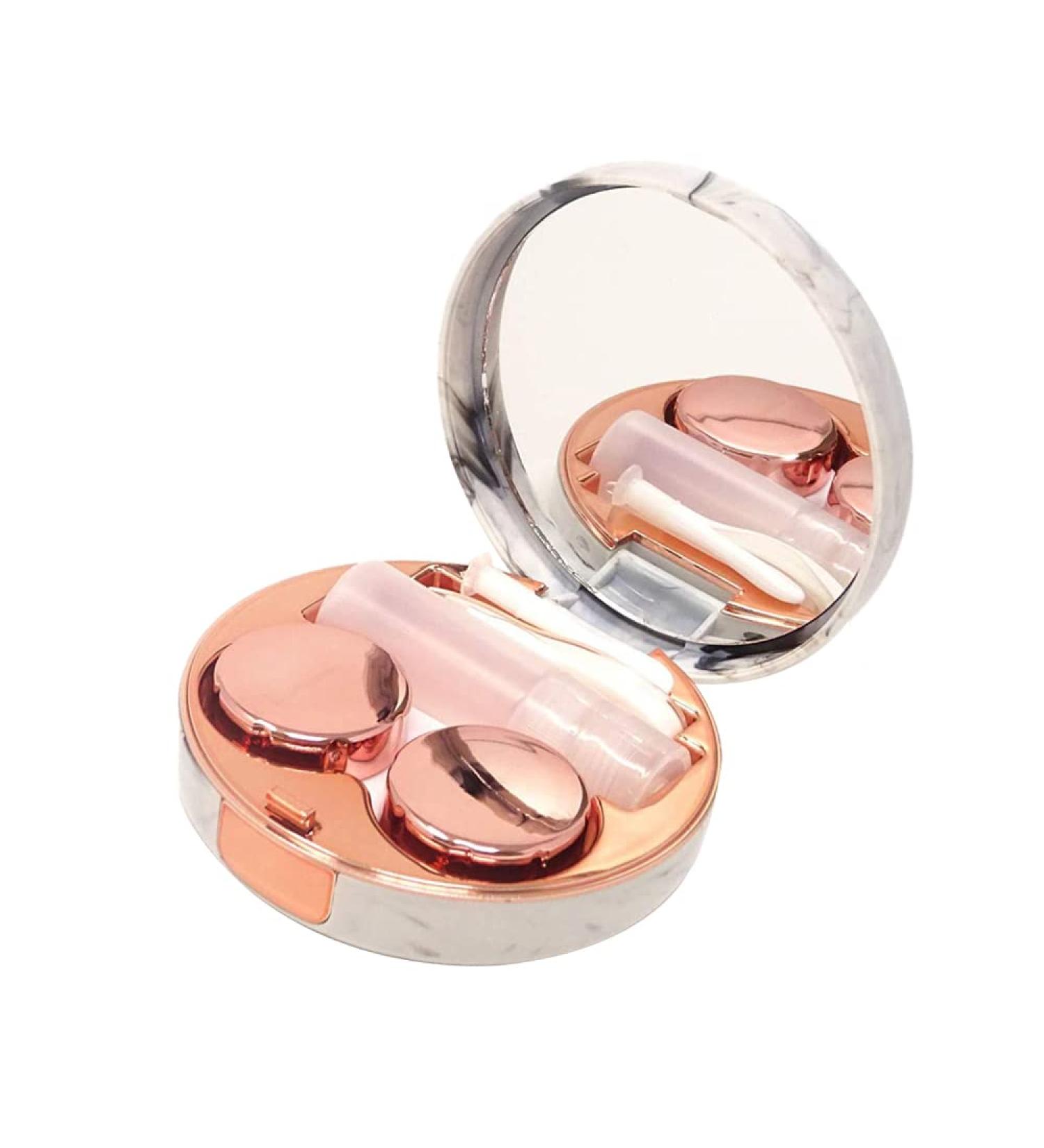 Jiuyuanchunjj Portable Contact Lens Container Box - Multi-Colored Travel Case with Invisible Mirror for Office & School - Mini Soak Storage Solution - Buy Online on GoSupps.com