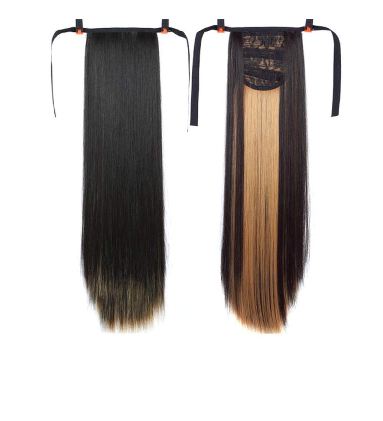 Shop 18-38 Inch Straight Drawstring Ponytail - Synthetic Hair Extension - 28 Inch Clip-In Wig Piece - Buy Online on GoSupps.com
