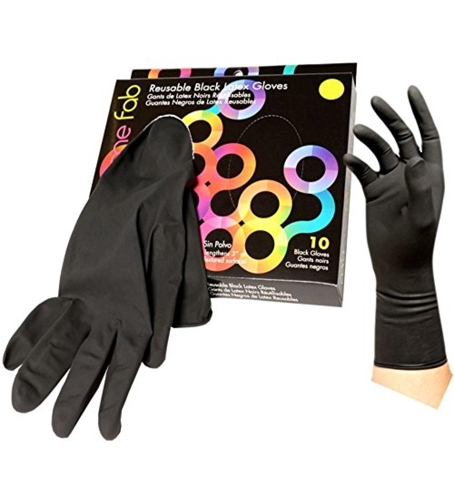 Color Me Fab Size 7.5 Reusable Latex Gloves - 10 ct
