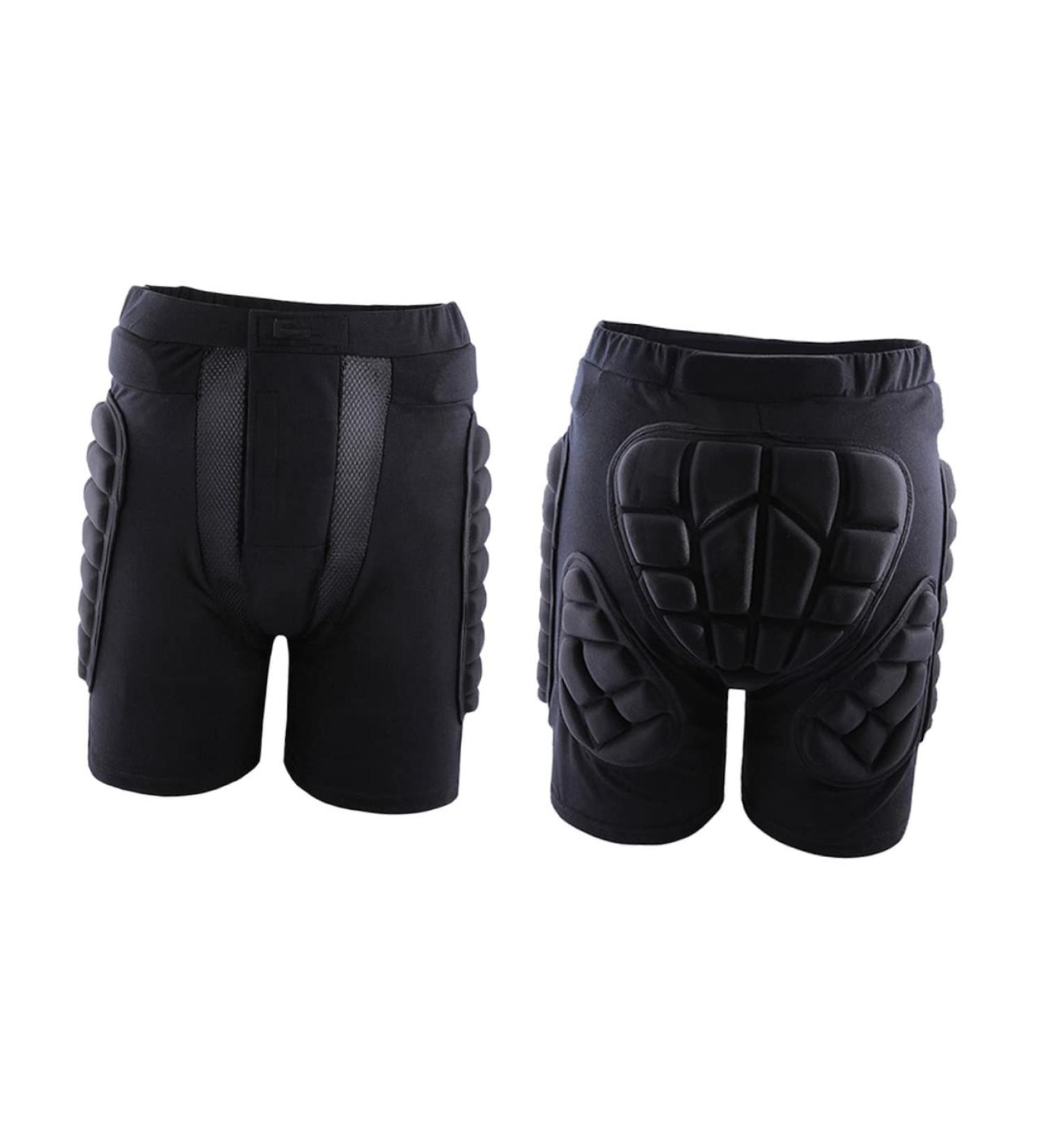 Besportble 3D Padded Shorts for Skiing Skating & Hockey - Black Short Pants for Ultimate Comfort - Buy Online on GoSupps.com